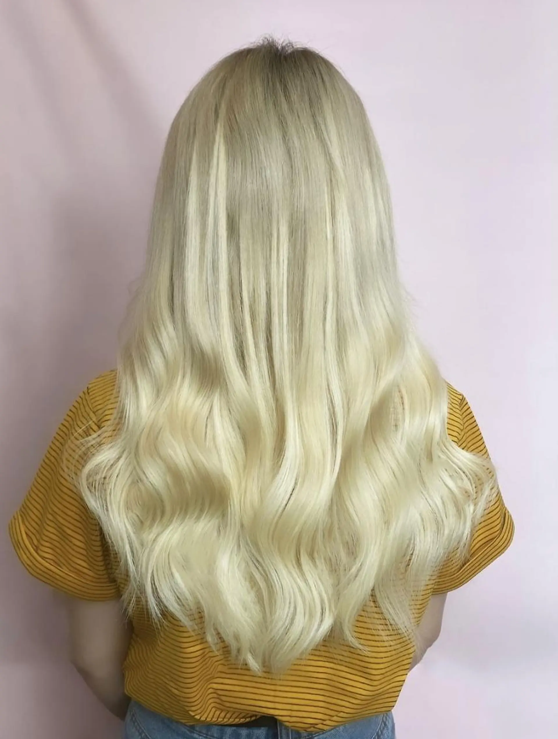 ロング カラー ヘアアレンジ チビ編み込みエクステ シールEXどぅ〜すのヘアスタイル