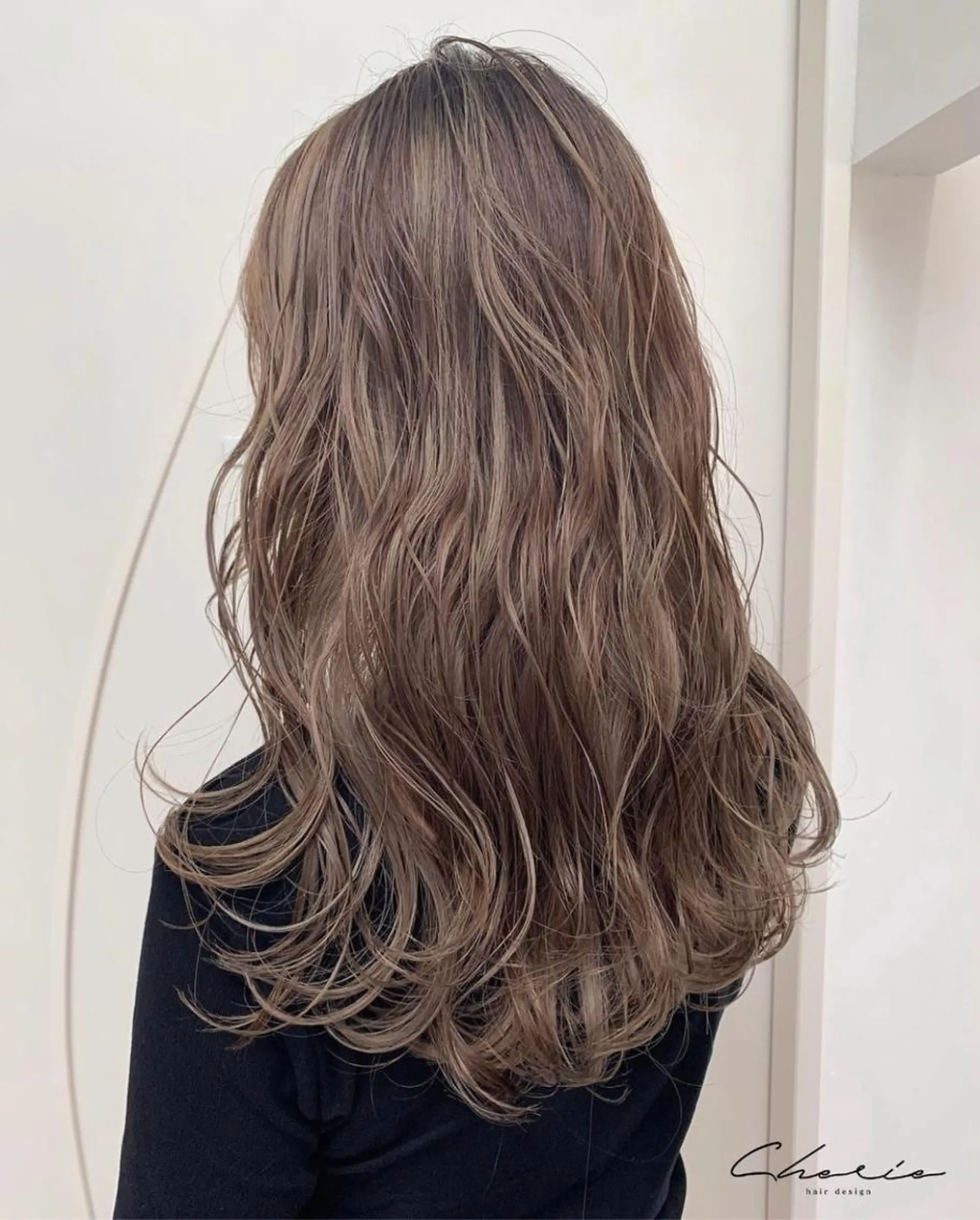 ロング カラー ブラウンカラー グレージュ カット ヘアカラー トリートメント mao/天神ブリーチ ハイトーンカラーのヘアスタイル