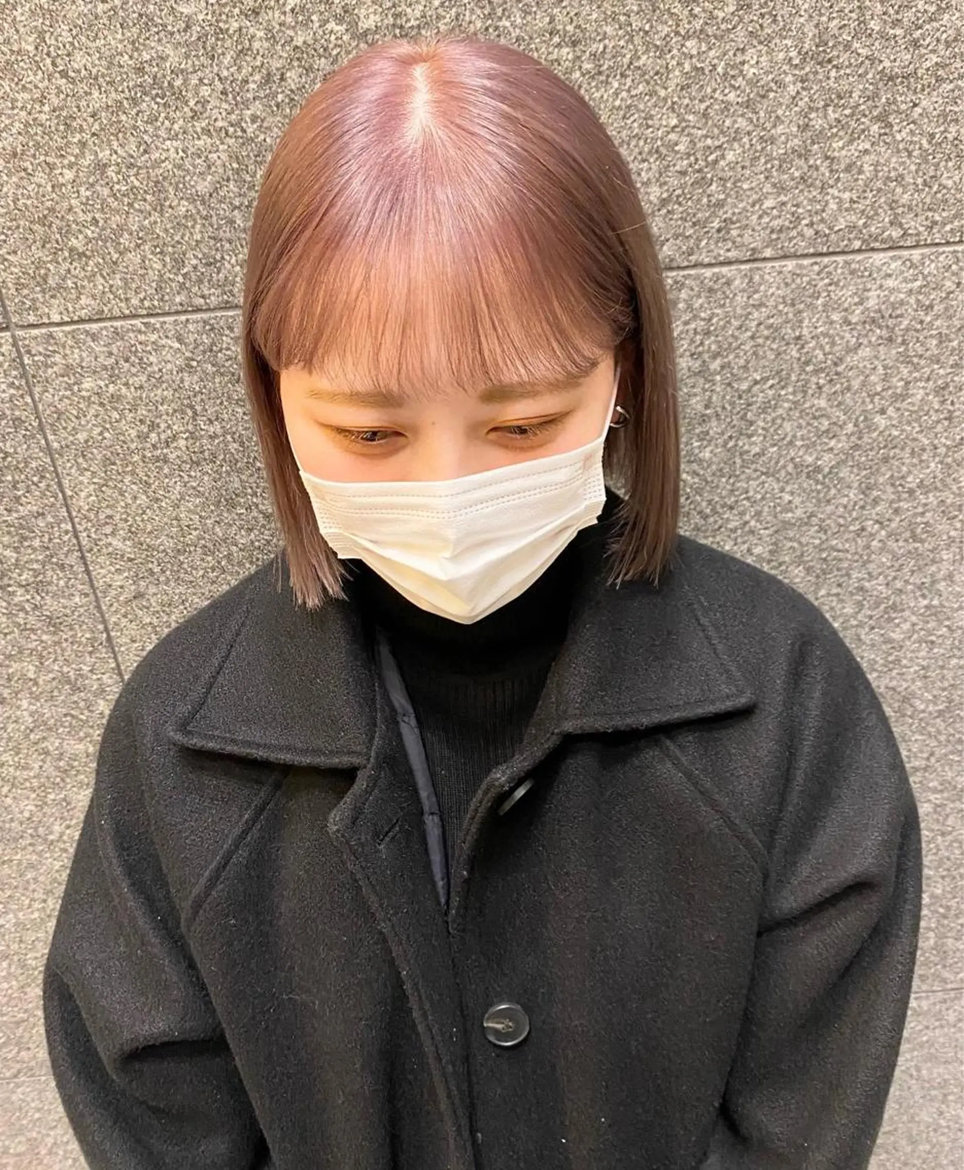 ミディアム デザインカラー/ボブ ブリーチカラー/ユリのヘアスタイル