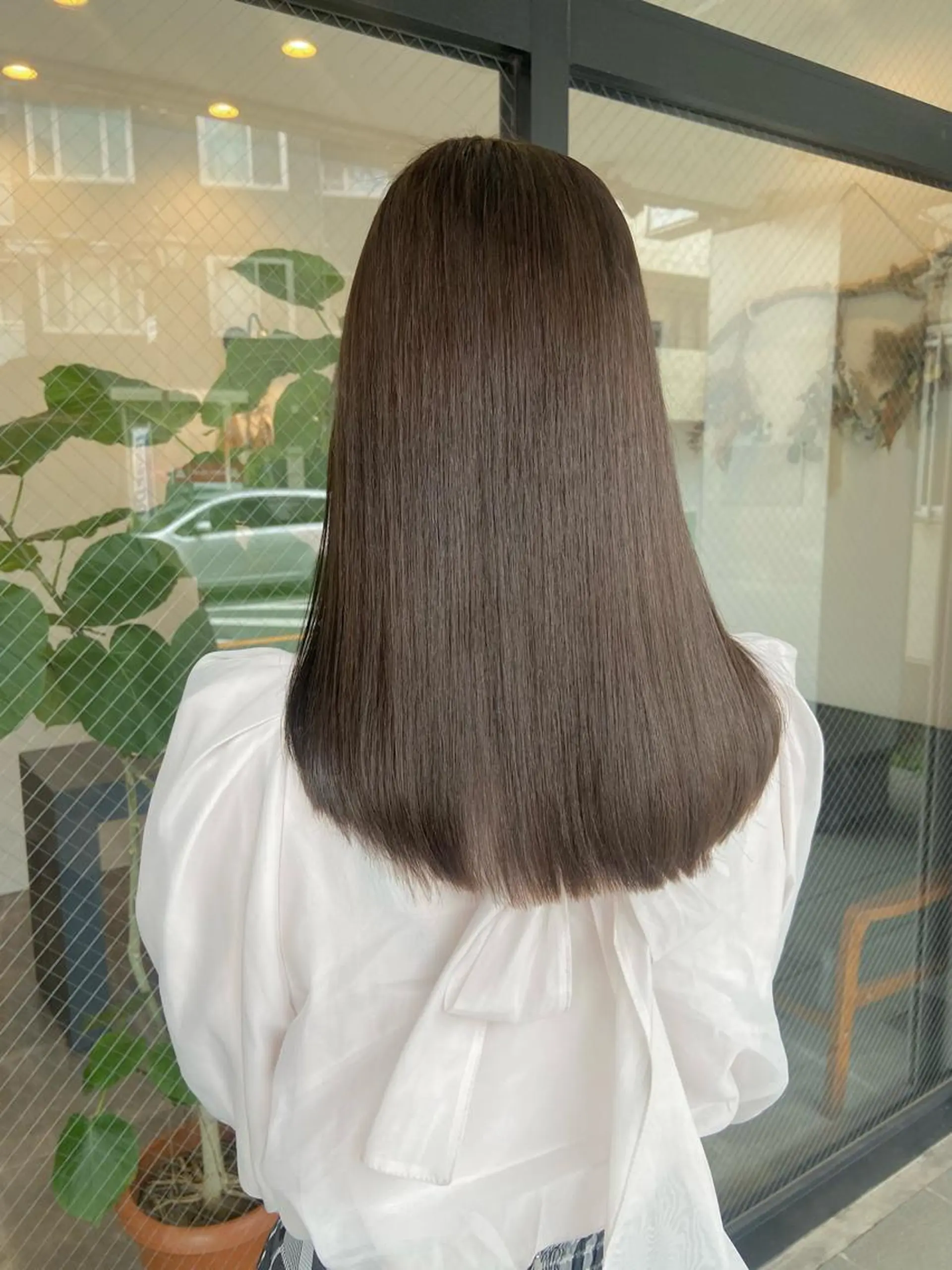 ロング 縮毛矯正 柏韓国ヘア 白石芽衣のヘアスタイル