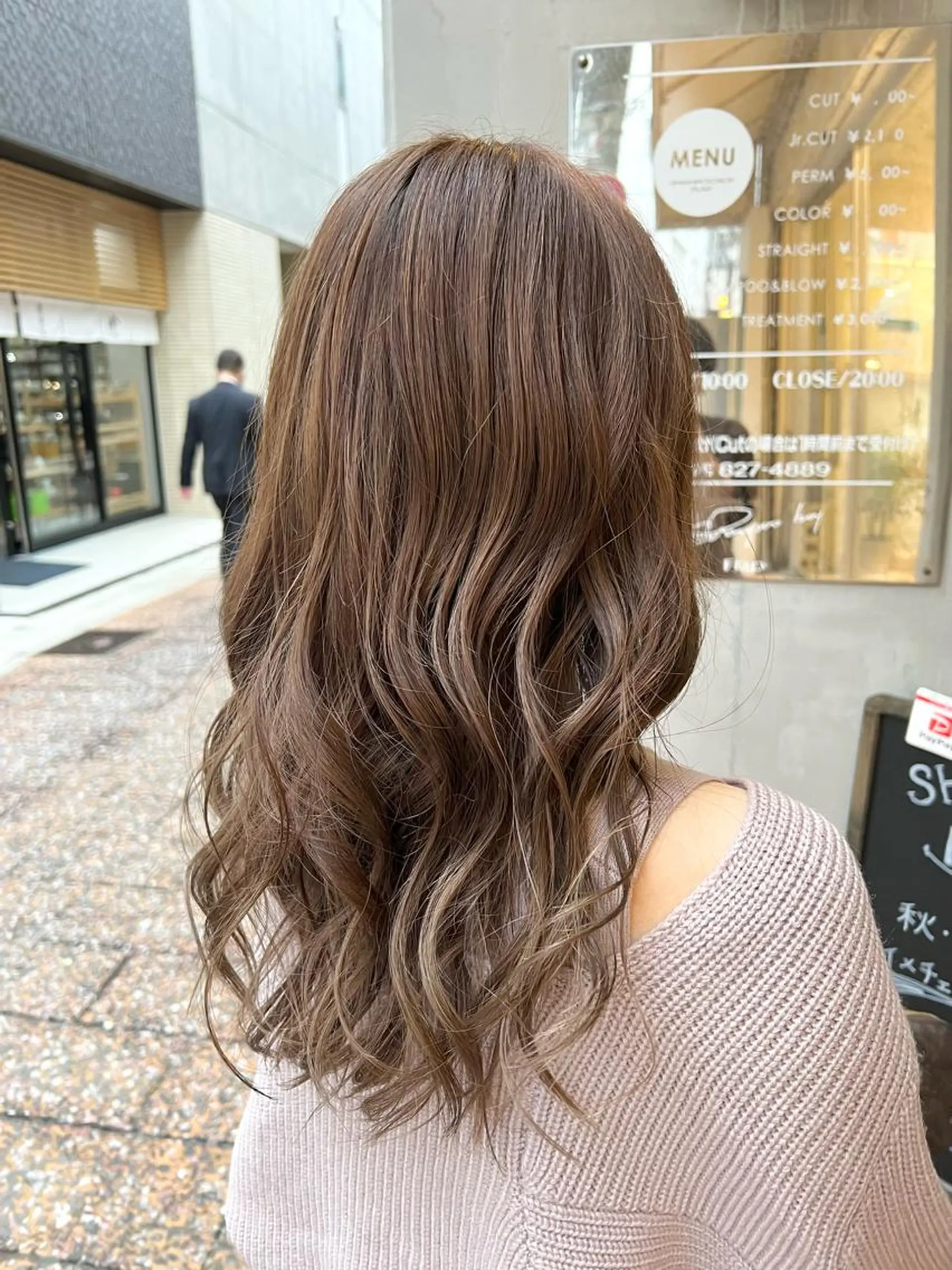 ロング カラー ベージュカラー 透明感カラー 「sumi」 AMIのヘアスタイル