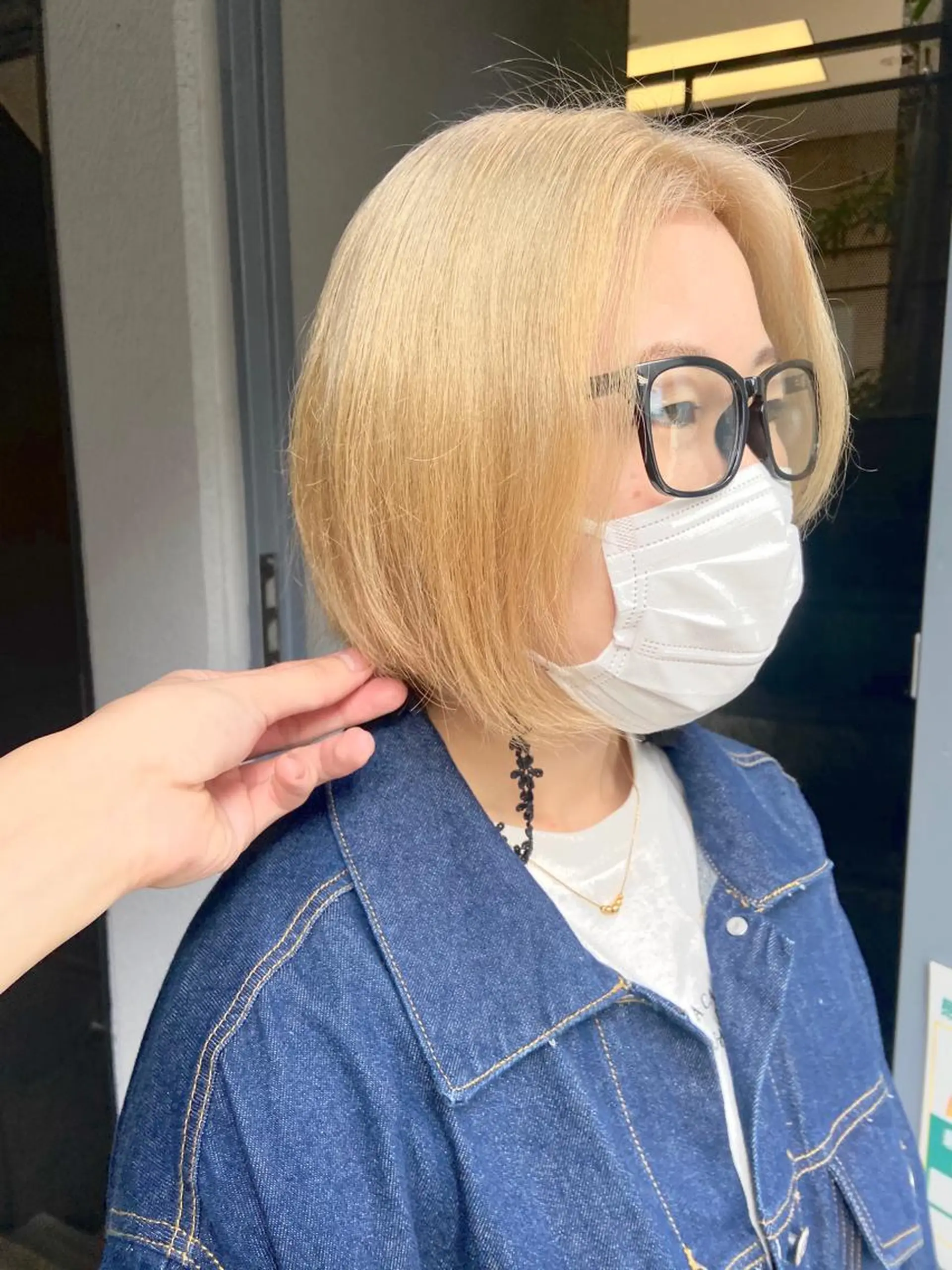 ミディアム カラー ショート/ウルフ ハイトーン/カイセイのヘアスタイル