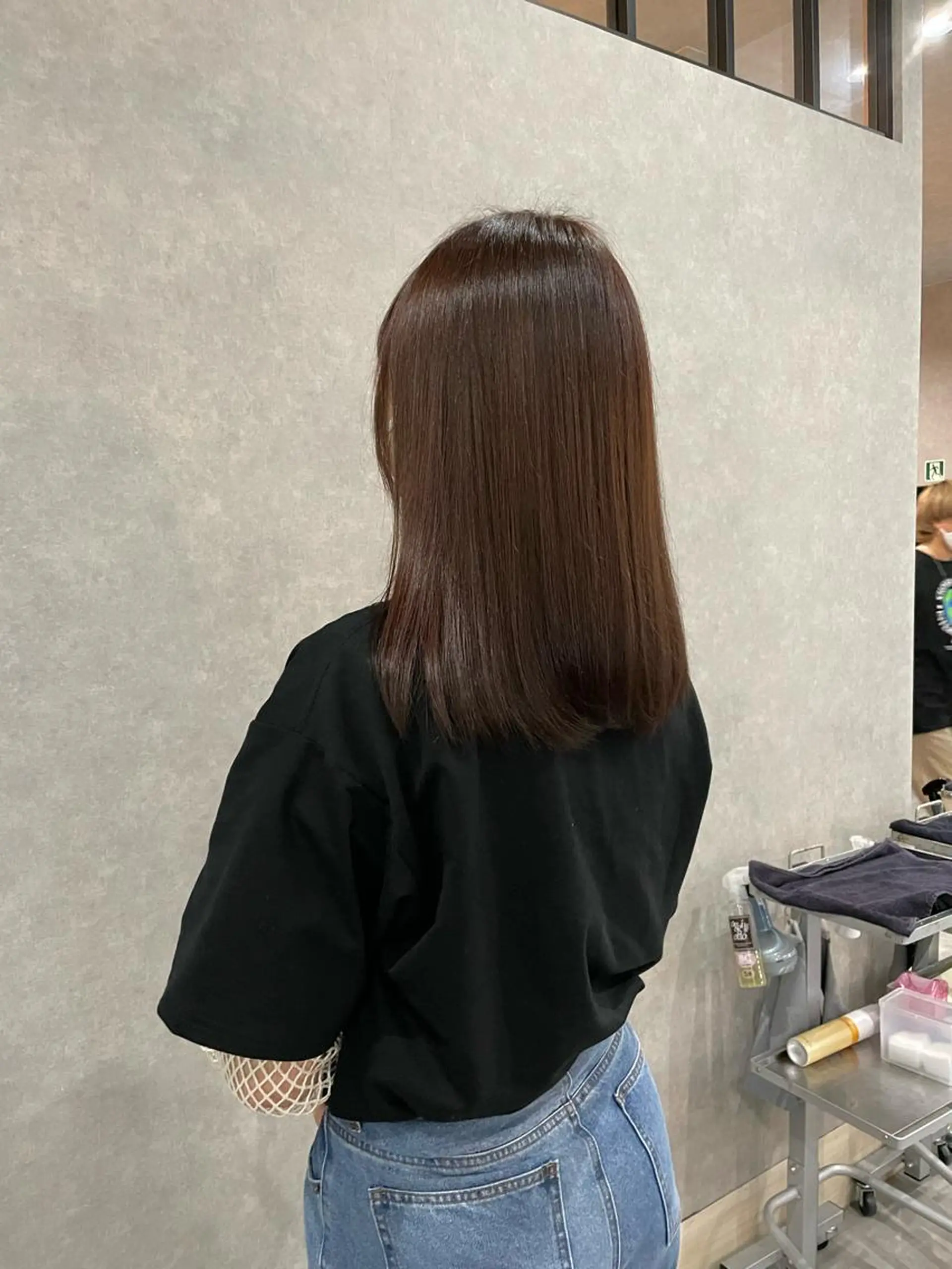 セミロング カラー つちくら あみのヘアスタイル