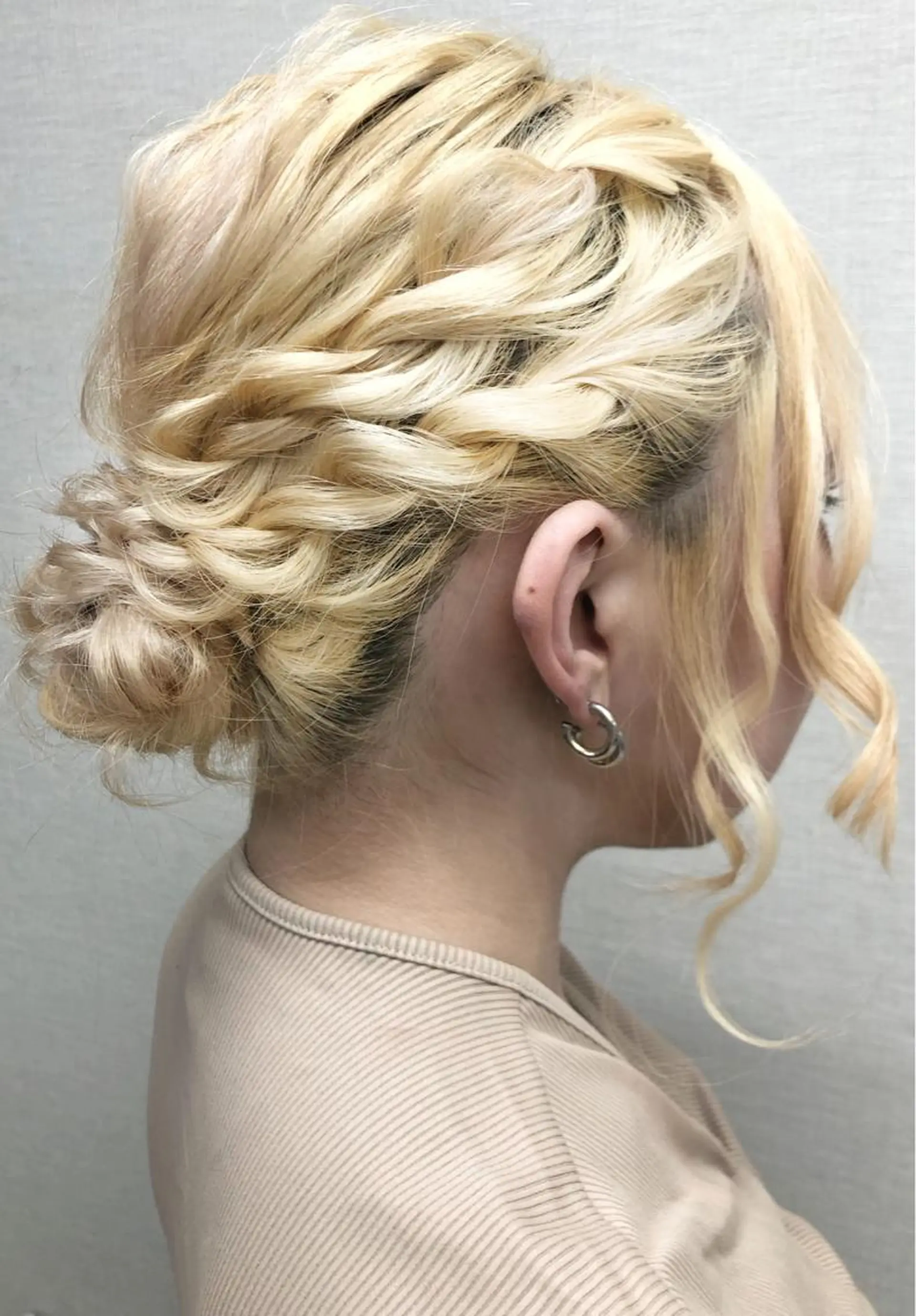 ミディアム ヘアアレンジ ヘアセット 最高級シールエクステ 💜Fave/あかねのヘアスタイル