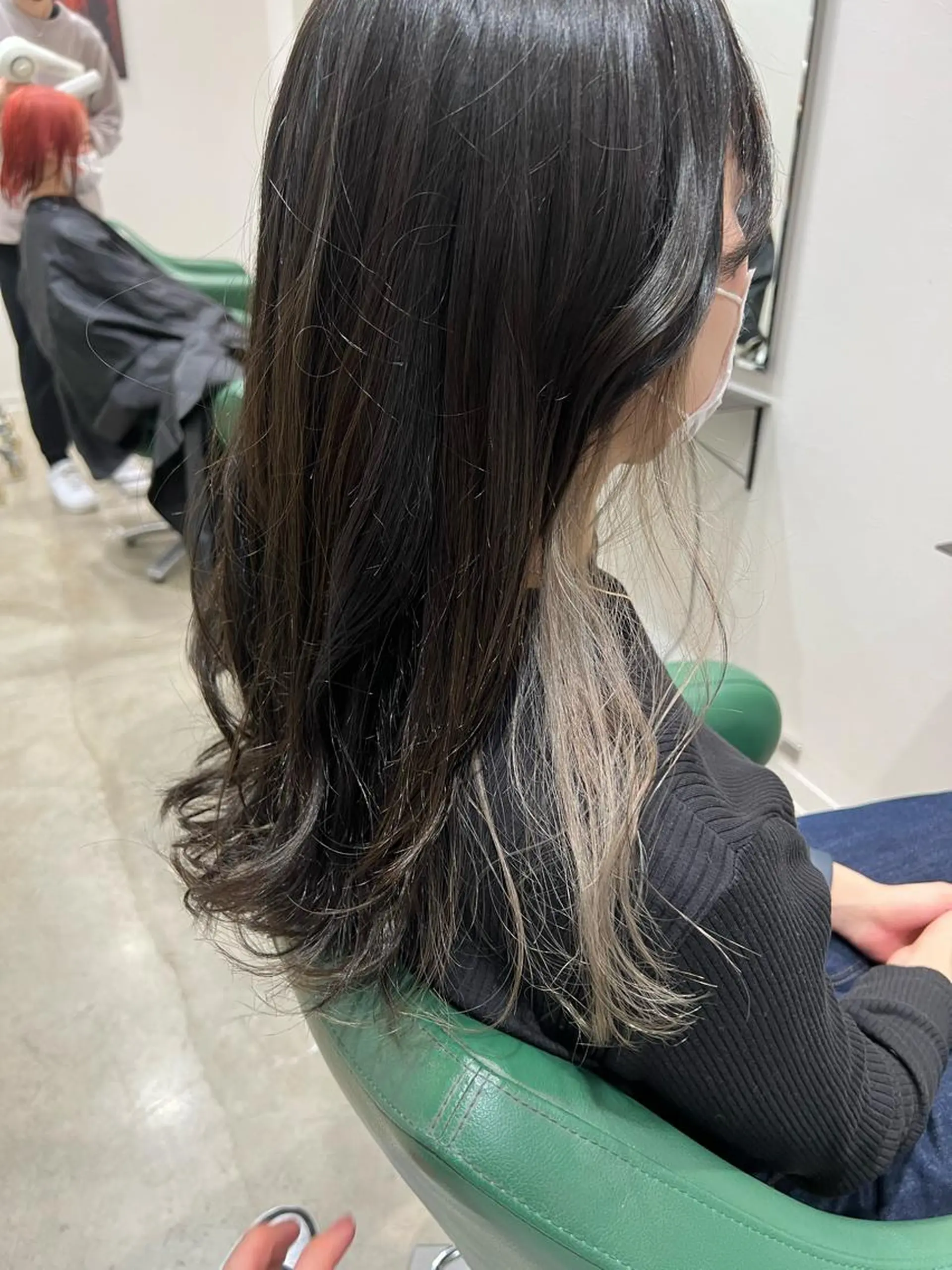 セミロング カラー ヘアアレンジ ヘアカラー トリートメント ヘッドスパ ヘアセット 🌈インナーカラー ‘ショウマ’🌈のヘアスタイル