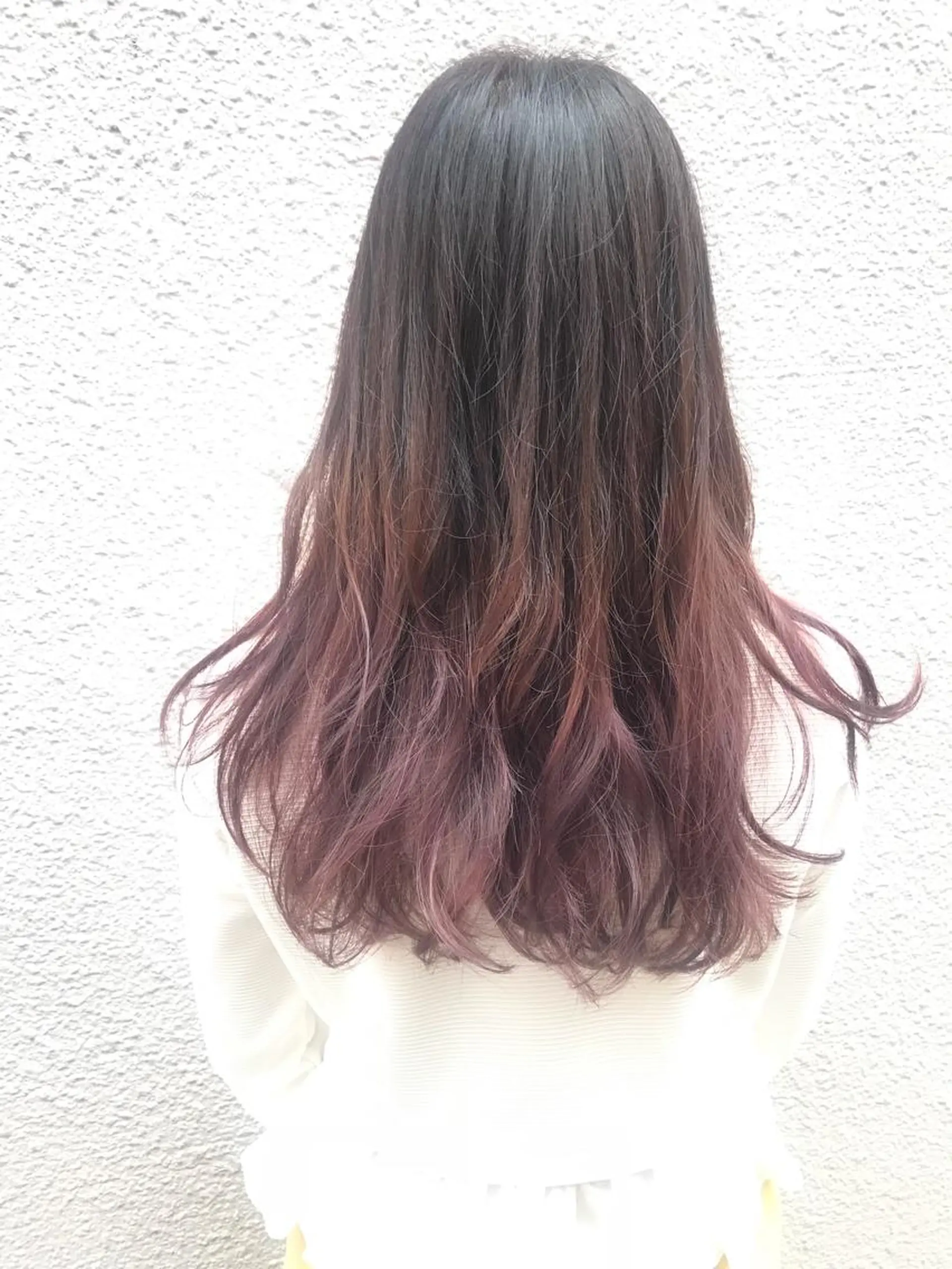 ミディアム 髪質改善縮毛矯正/暖 色カラー/ウエダカナのヘアスタイル