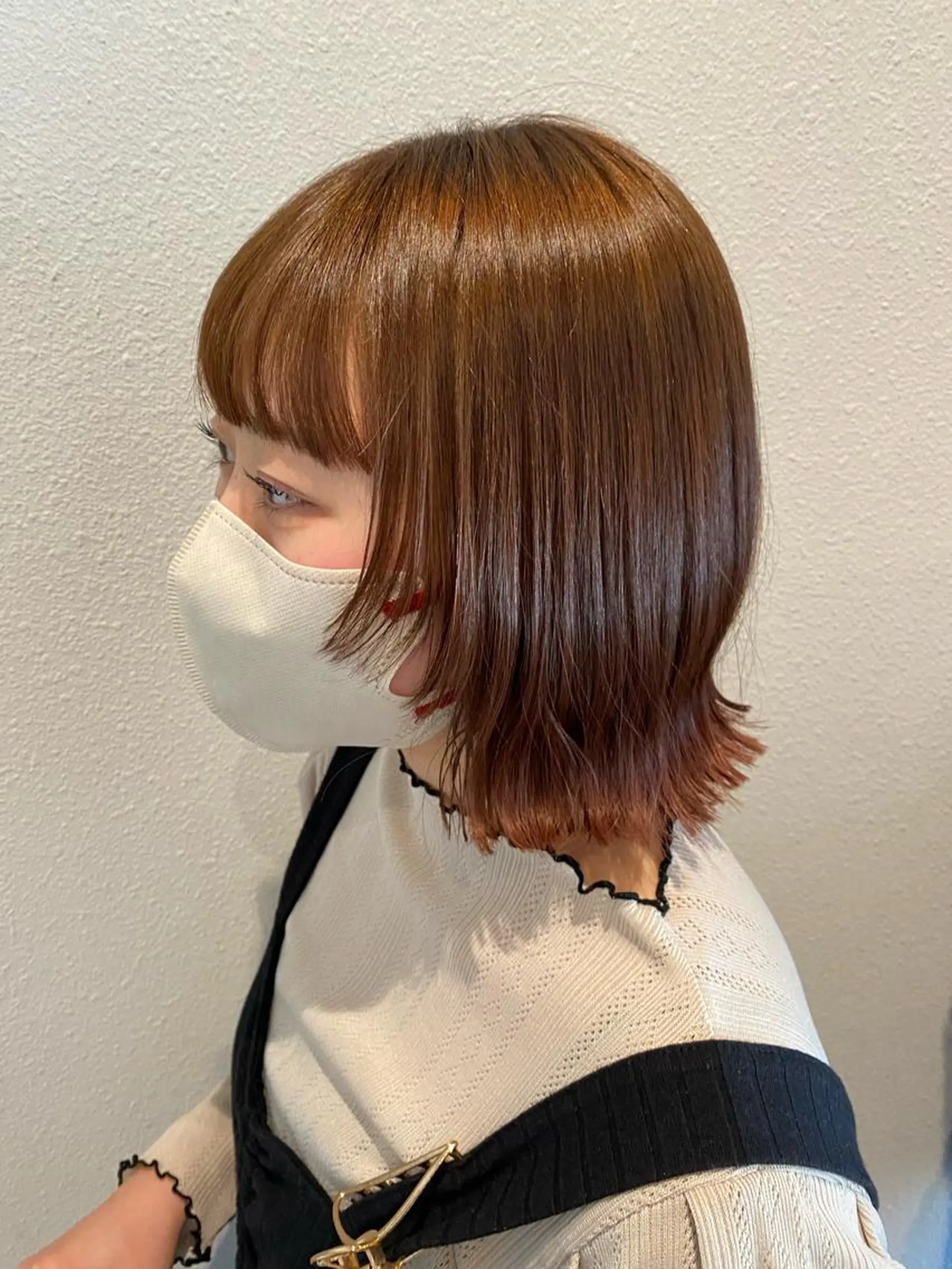 ショート ボブ 顔周りカット レイヤーカット 似合わせレイヤー/ Wカラー🧸こころのヘアスタイル