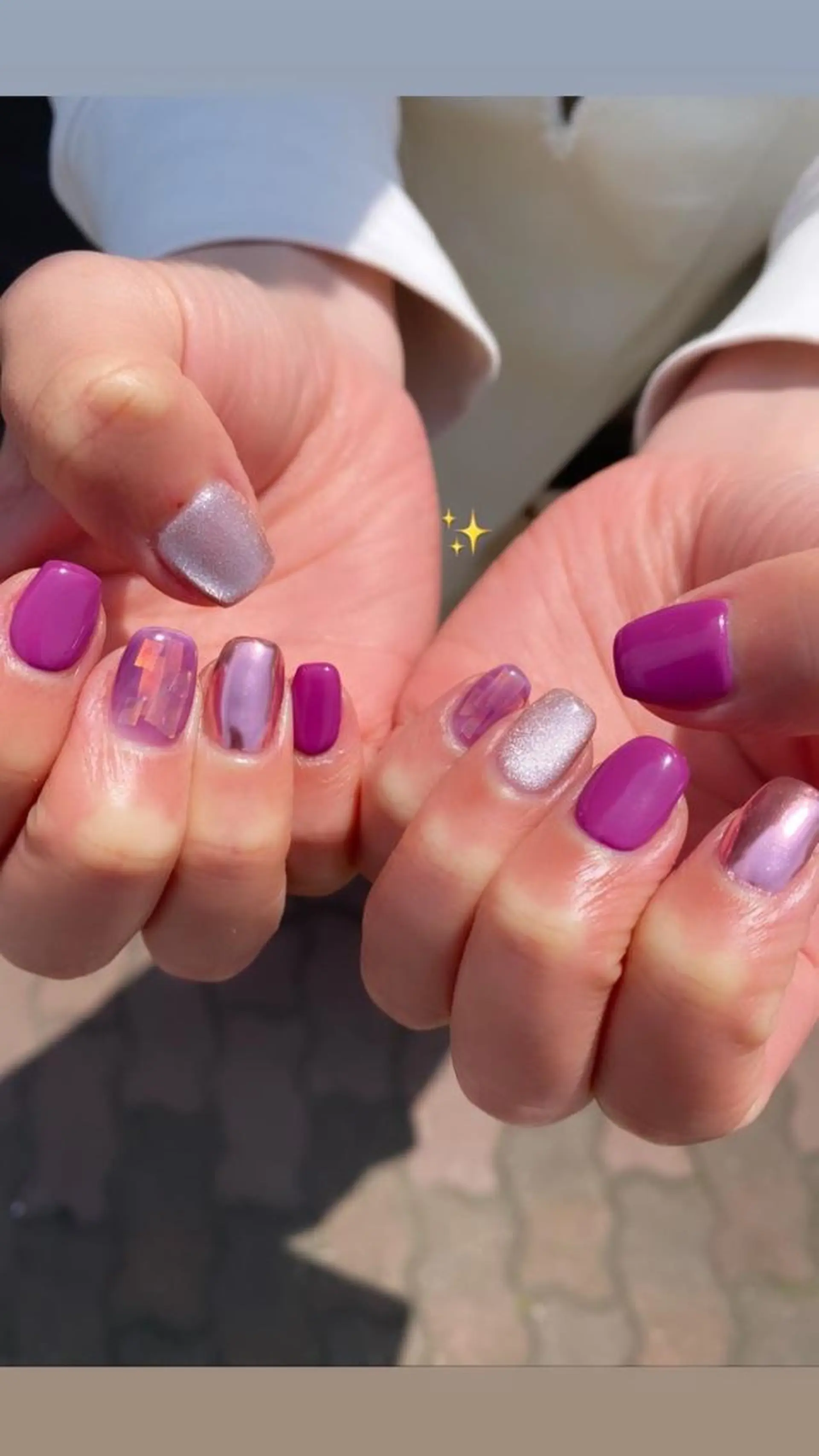 ショート カラー ネイル Nailsalon Calmeのネイルデザイン