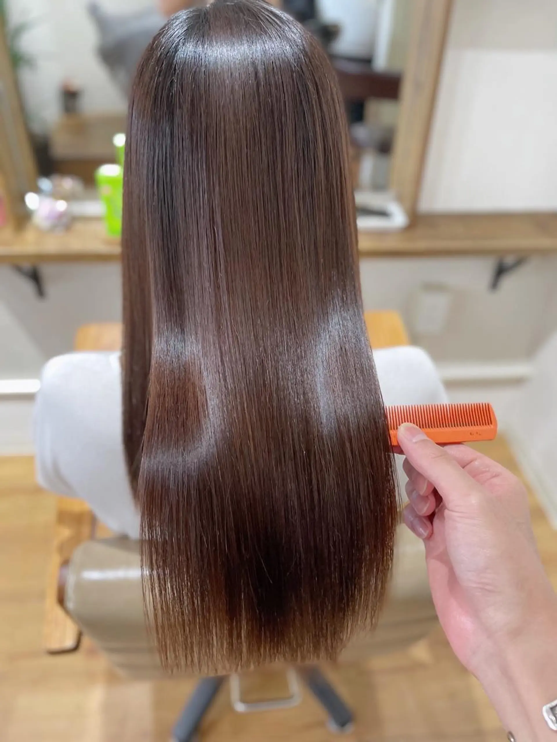 ロング カラー ブリーチ くせ毛 髪質改善 縮毛矯正 酸性ストレート 美髪専門サロン kazuのヘアスタイル