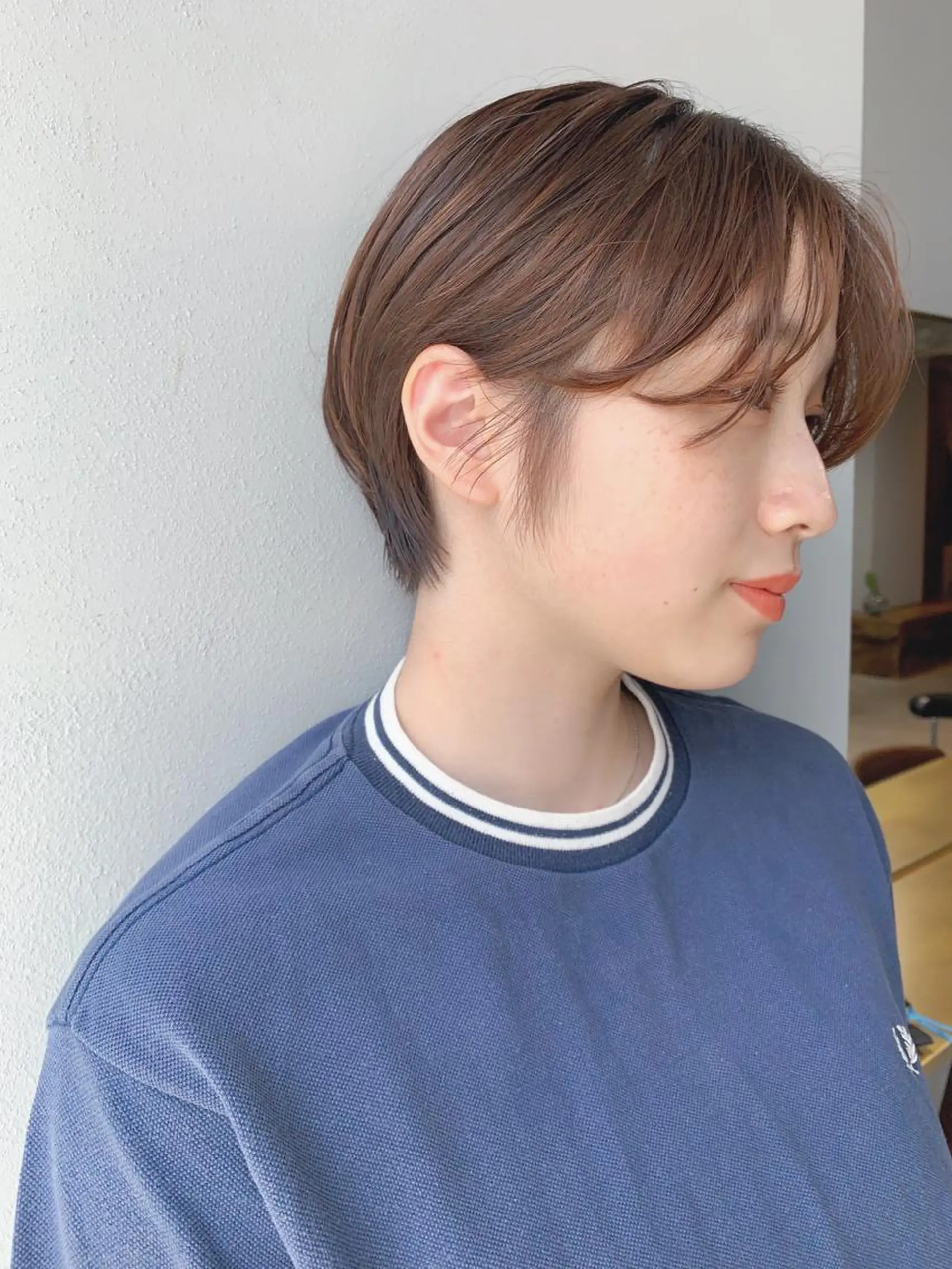 ショート カラー ボブパーマコテ巻き風 パーマNo1深江秀平のヘアスタイル