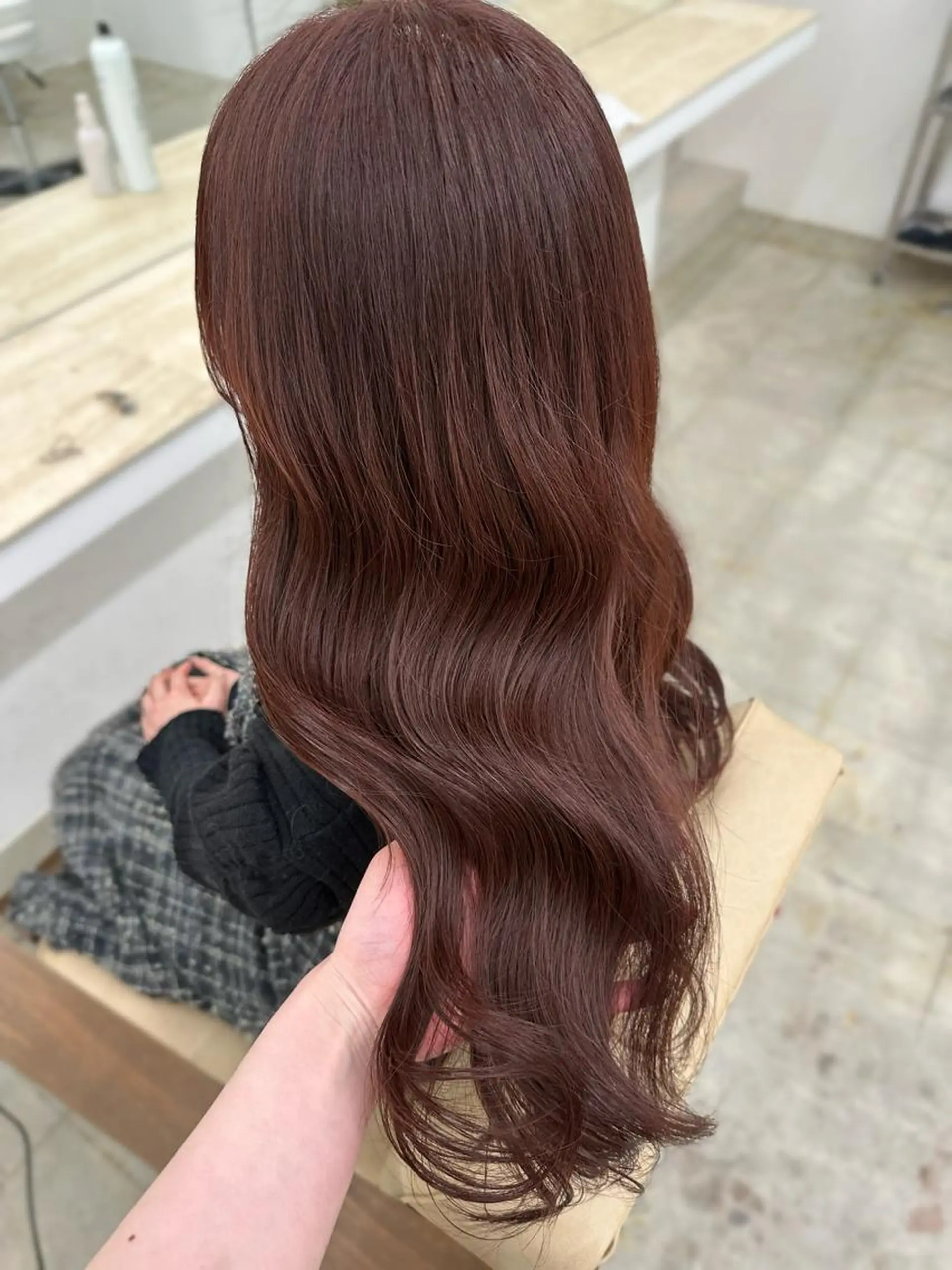 ロング カラー ヘアカラー トリートメント 🌼透明感艶カラー オリーブ🌼河村咲のヘアスタイル