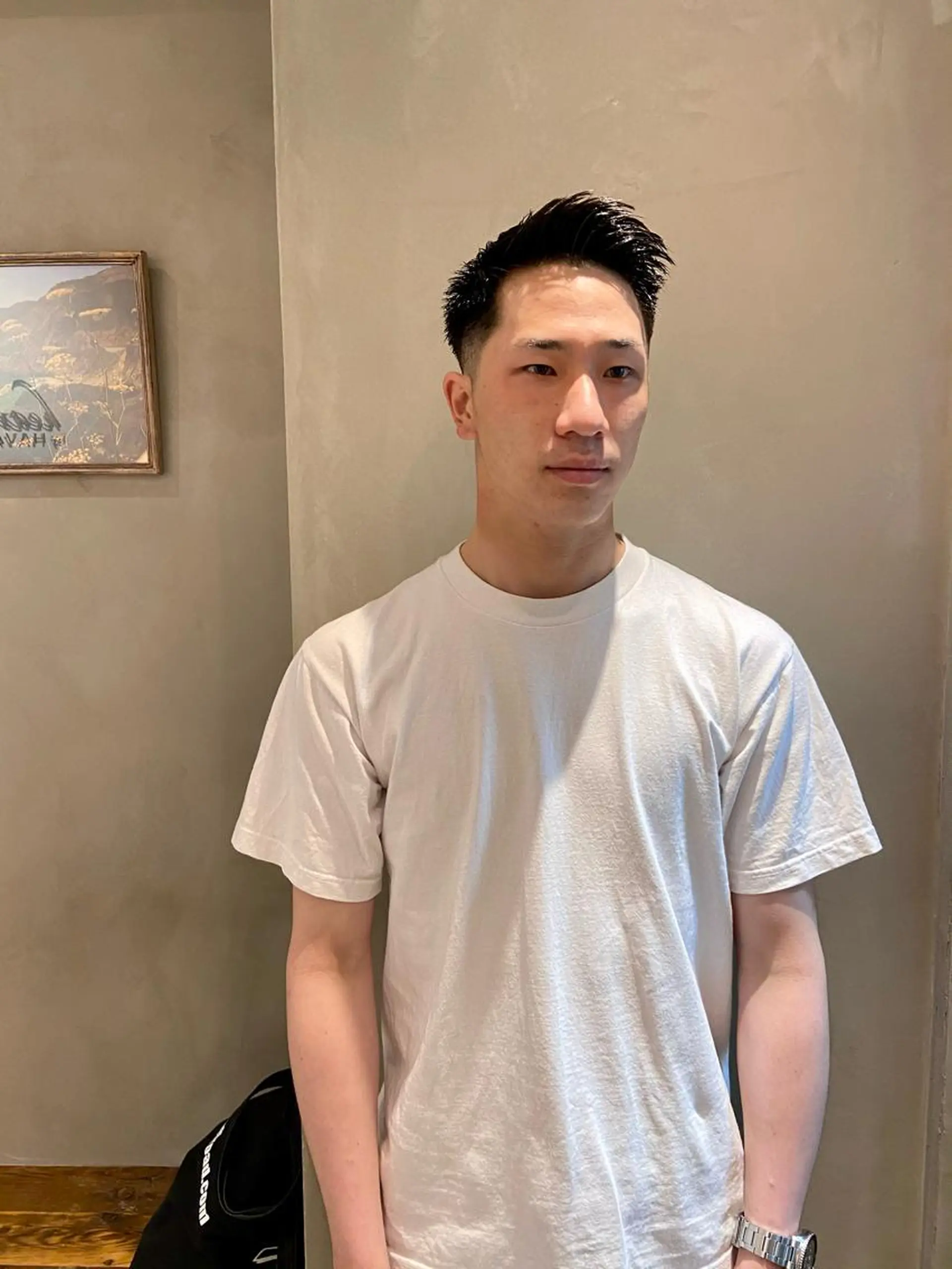 メンズ アップバング フェードカット 💈圧倒的メンズ特化 DAITO💈のヘアスタイル