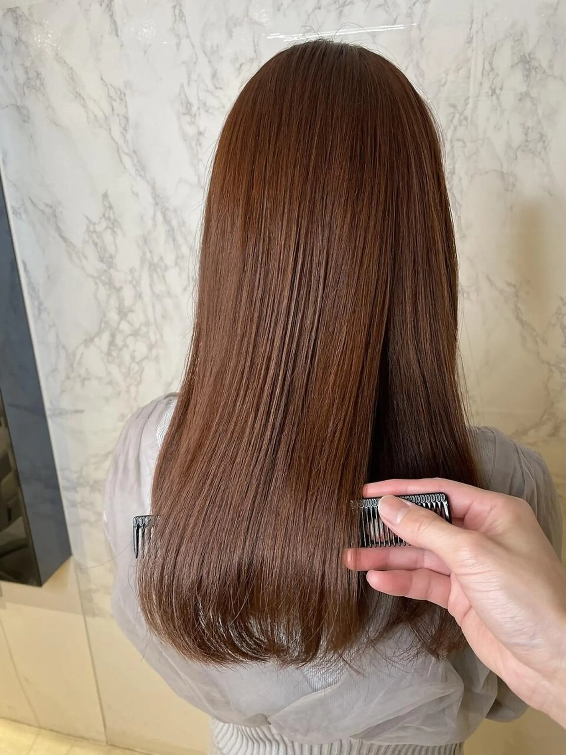 ロング 髪質改善・縮毛矯正 濱　泰賀のヘアスタイル