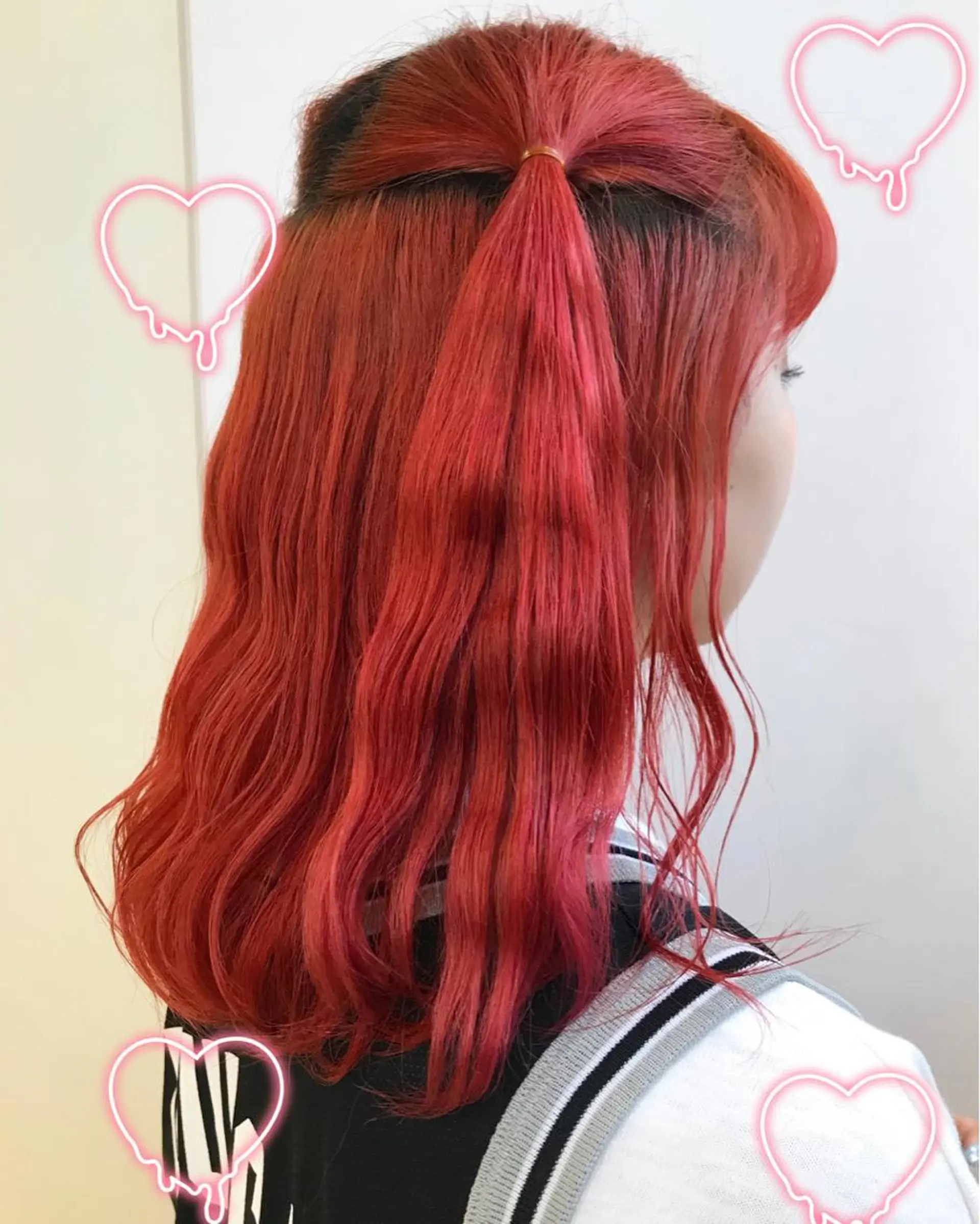 ミディアム カラー オレンジ 新宿駅近♡個室 ♡関口三都季🌜のヘアスタイル
