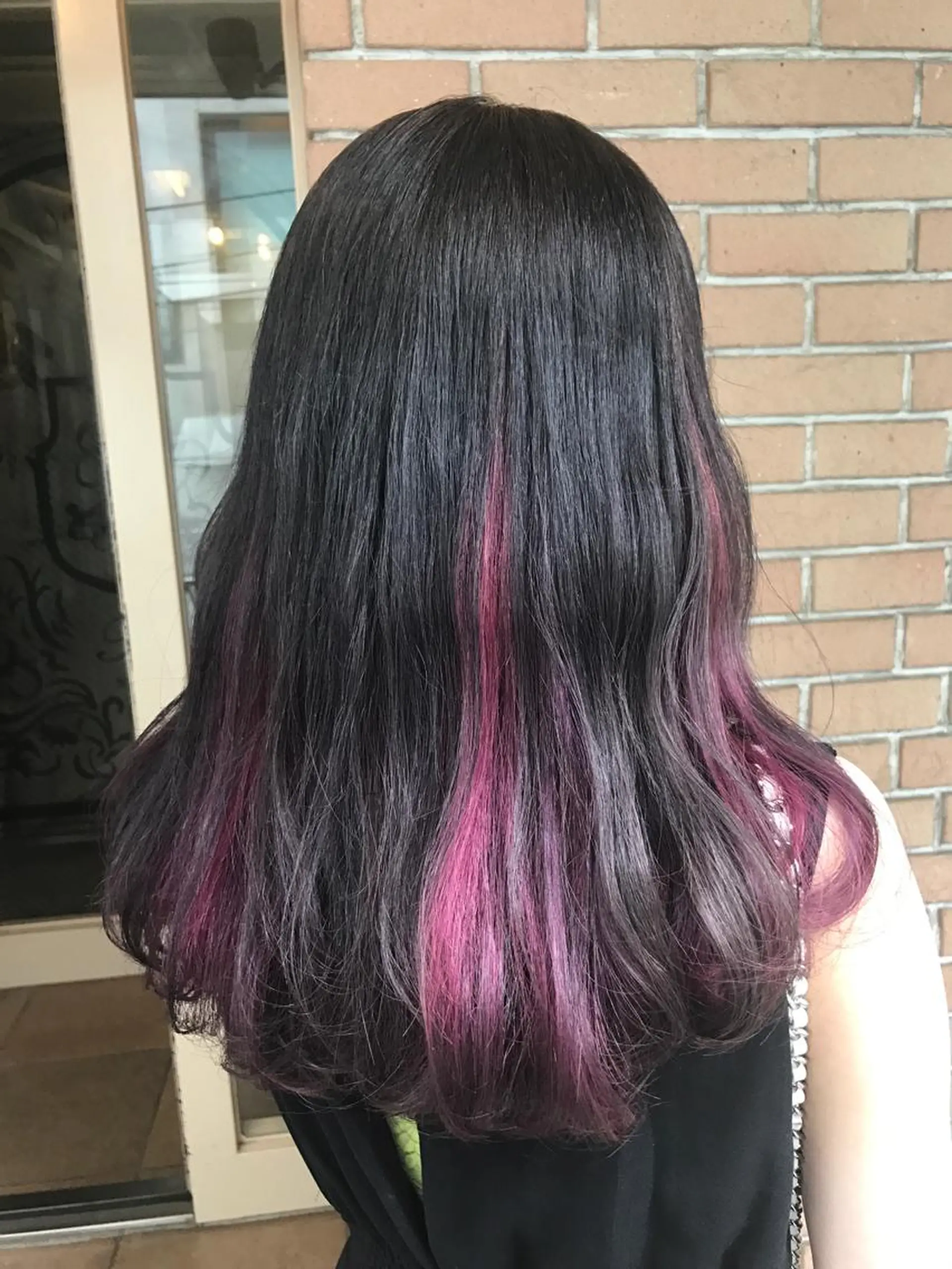 セミロング カラー パーマ ヘアアレンジ メンズ キッズ ネイル マツエク・マツパ ピンクカラー カラーマツエク ピンク サロンドミルク 原宿のヘアスタイル