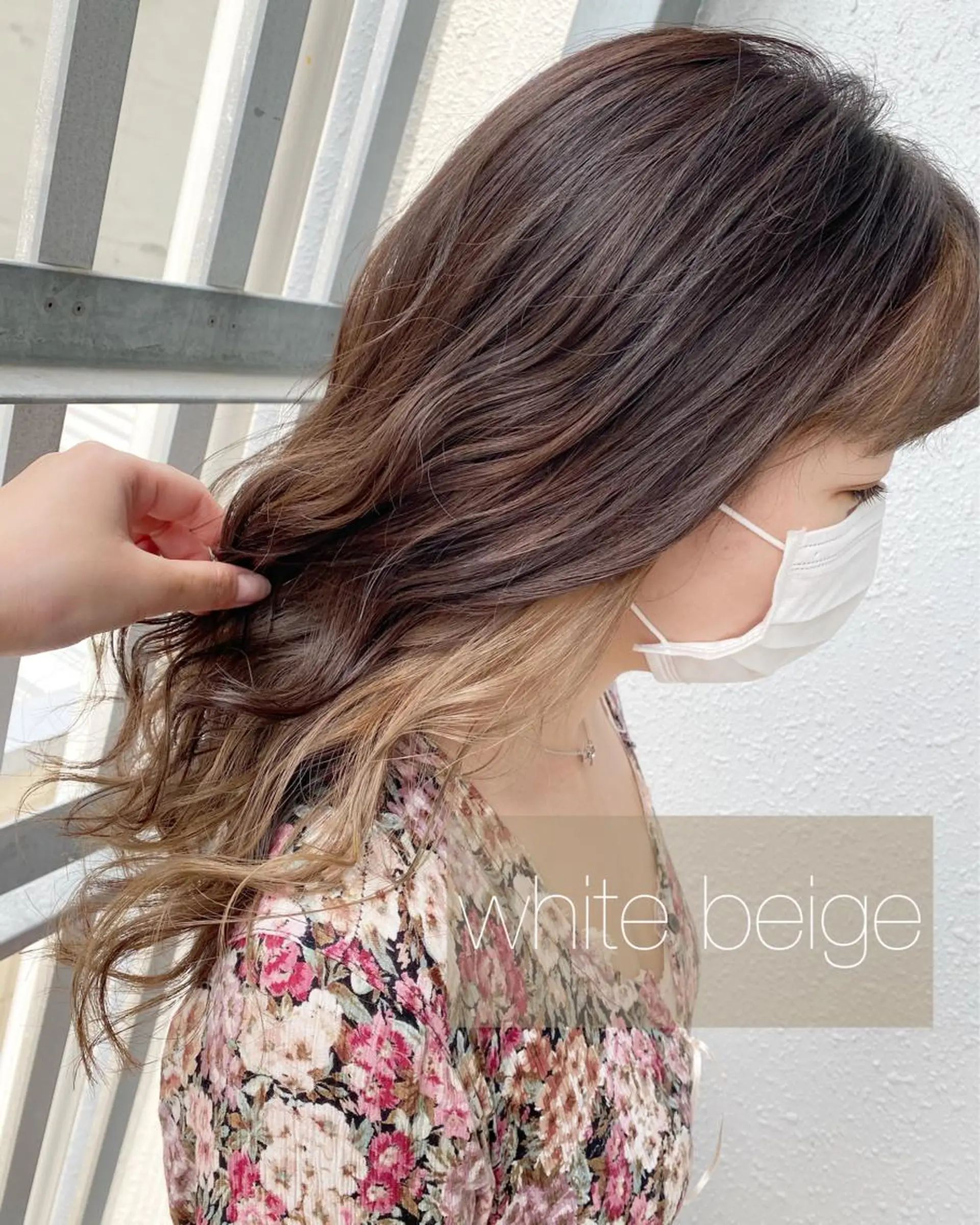 ロング カラー ブリーチ カット ヘアカラー トリートメント 後藤紗英/髪質改善 /オリーブベージュのヘアスタイル