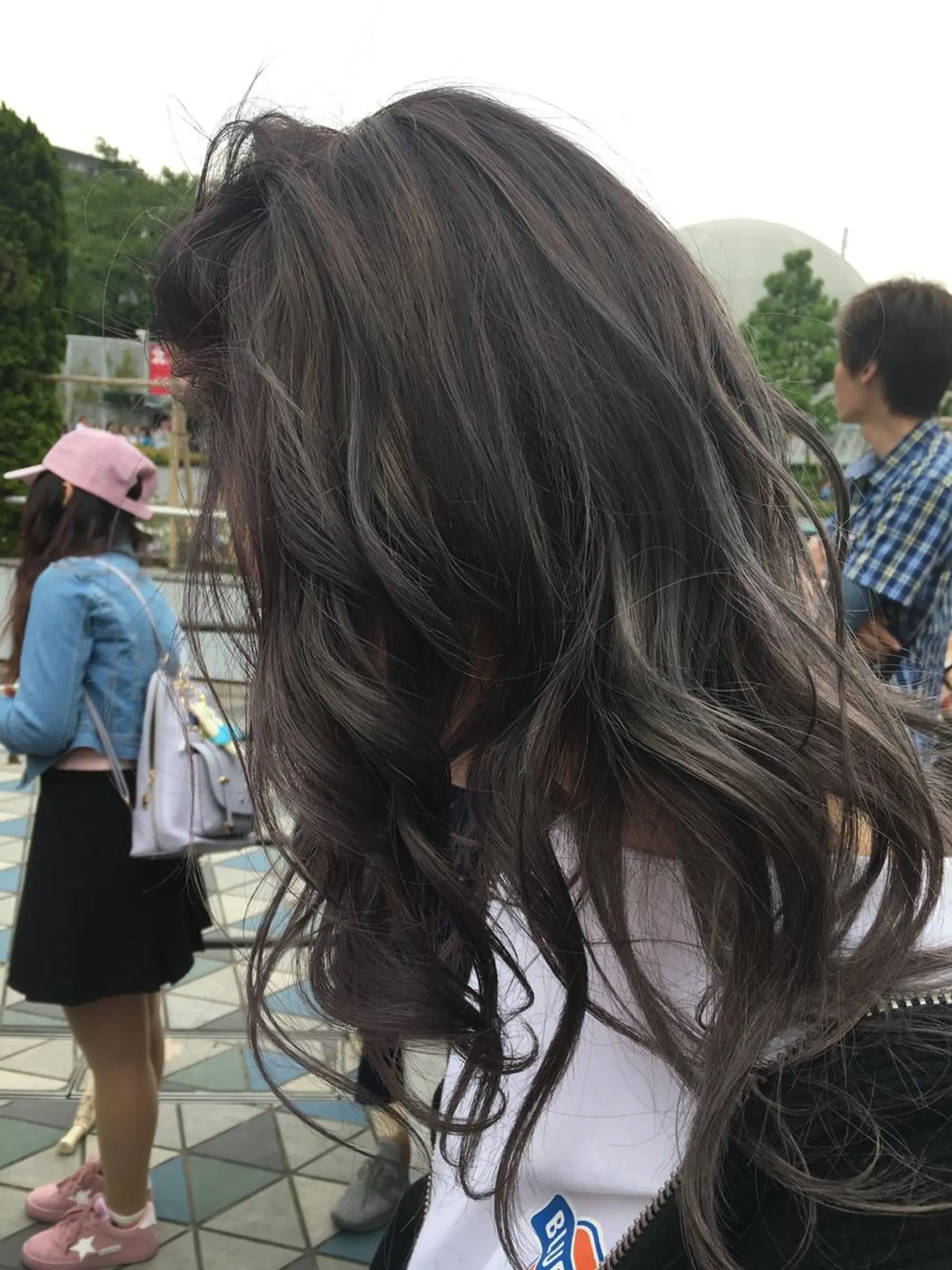 カラー ブリーチ グレージュ パープルグレージュ 銀座🤍ボブ/ ミディアム/佐野夢美のヘアスタイル
