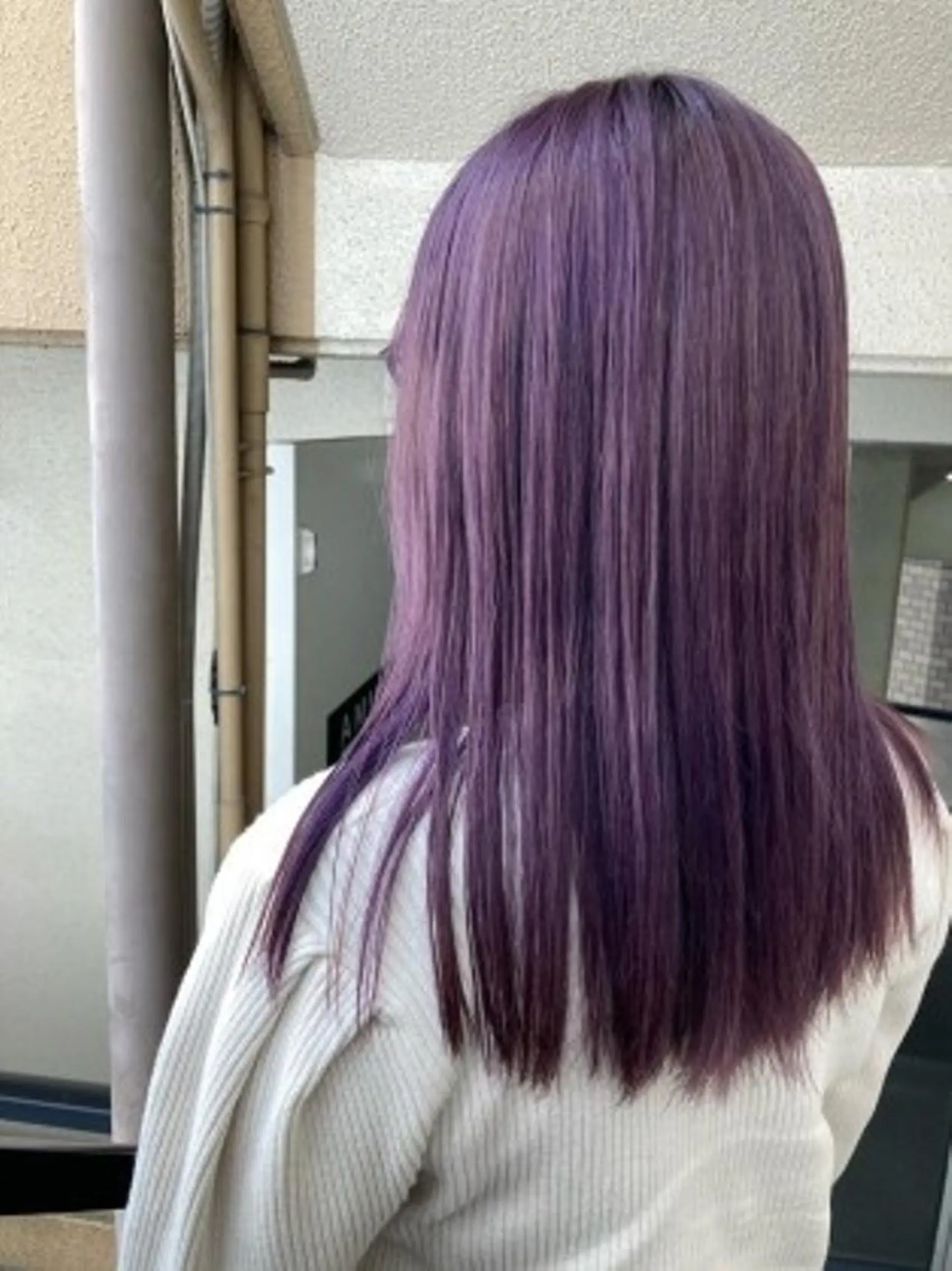 ミディアム カラー ブリーチ パープルカラー カット ヘアカラー トリートメント 🔳髪質改善🔳 岡本陽のヘアスタイル
