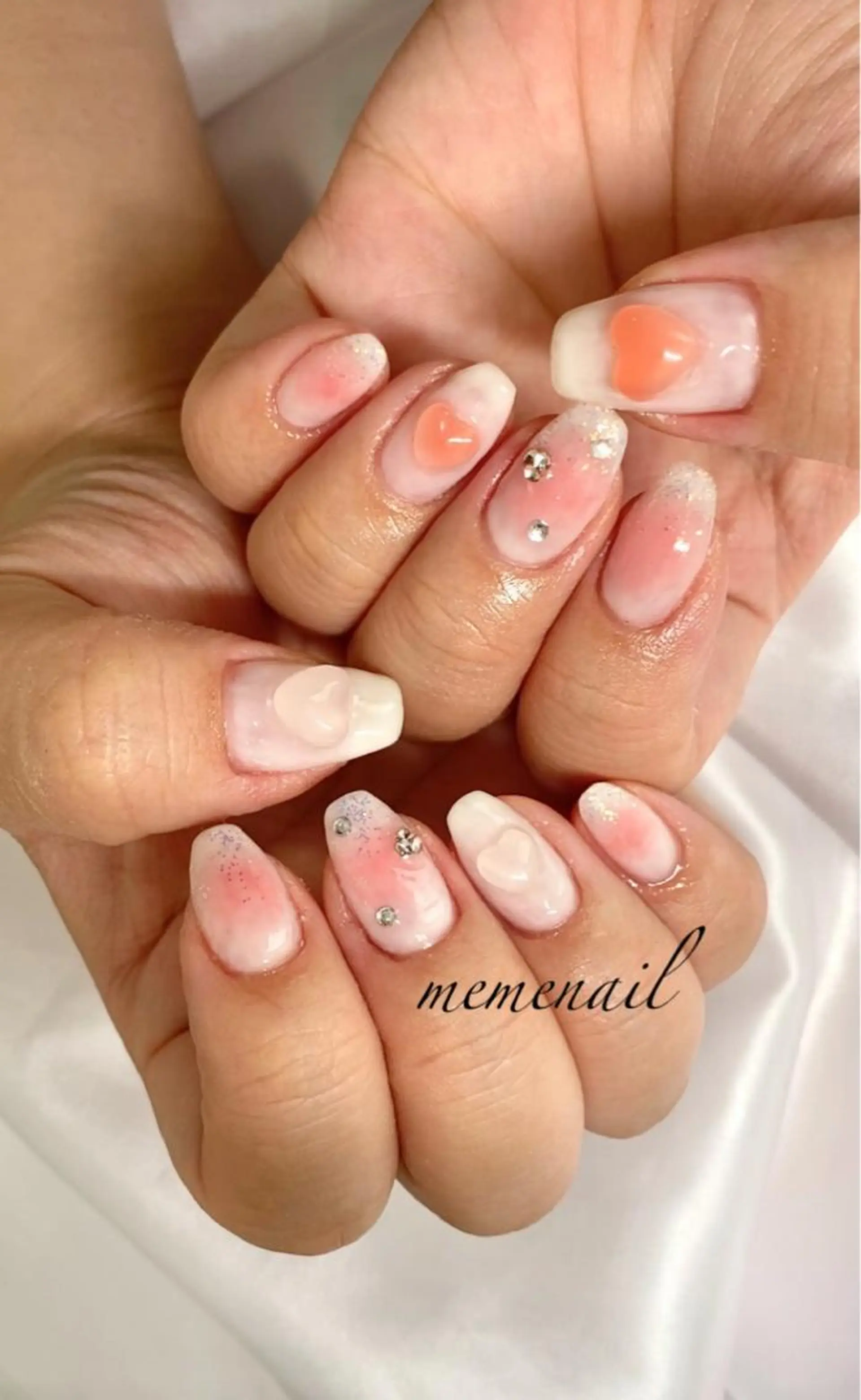 ネイル クリアネイル ハート 持ち込み ハンドネイル Noguchi Megumiのその他イメージ