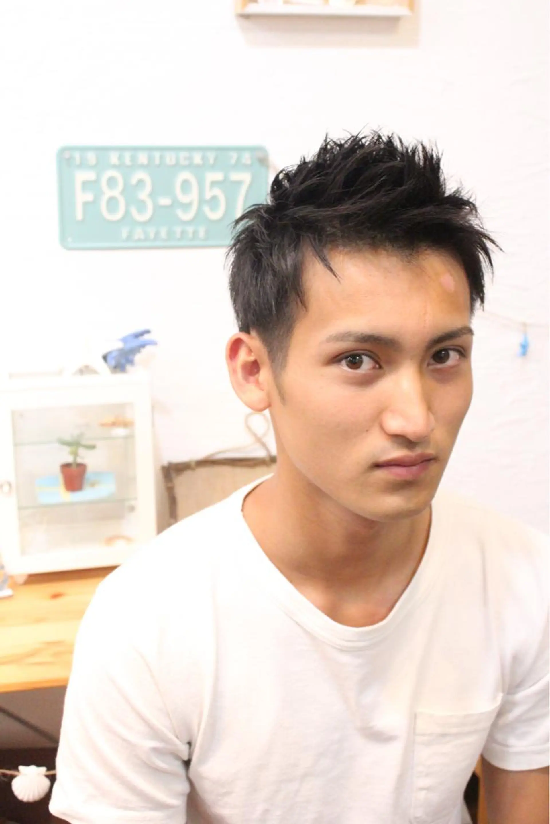 ショート メンズ アップバング ショートヘア 田口 信雄のヘアスタイル