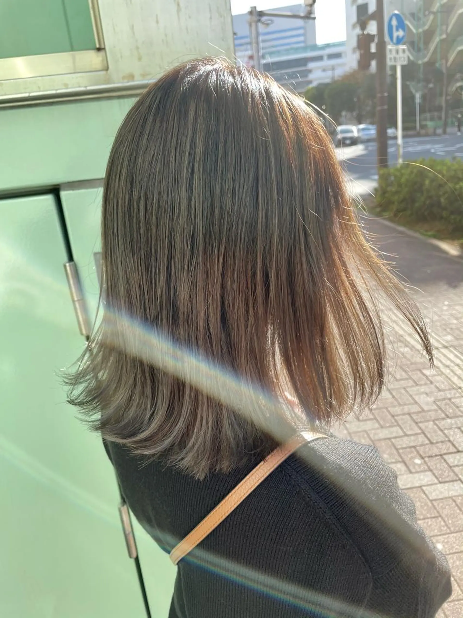 ミディアム カラー バレイヤージュ レイヤーカット カット ヘアカラー トリートメント La fith 店長 城谷颯人のヘアスタイル