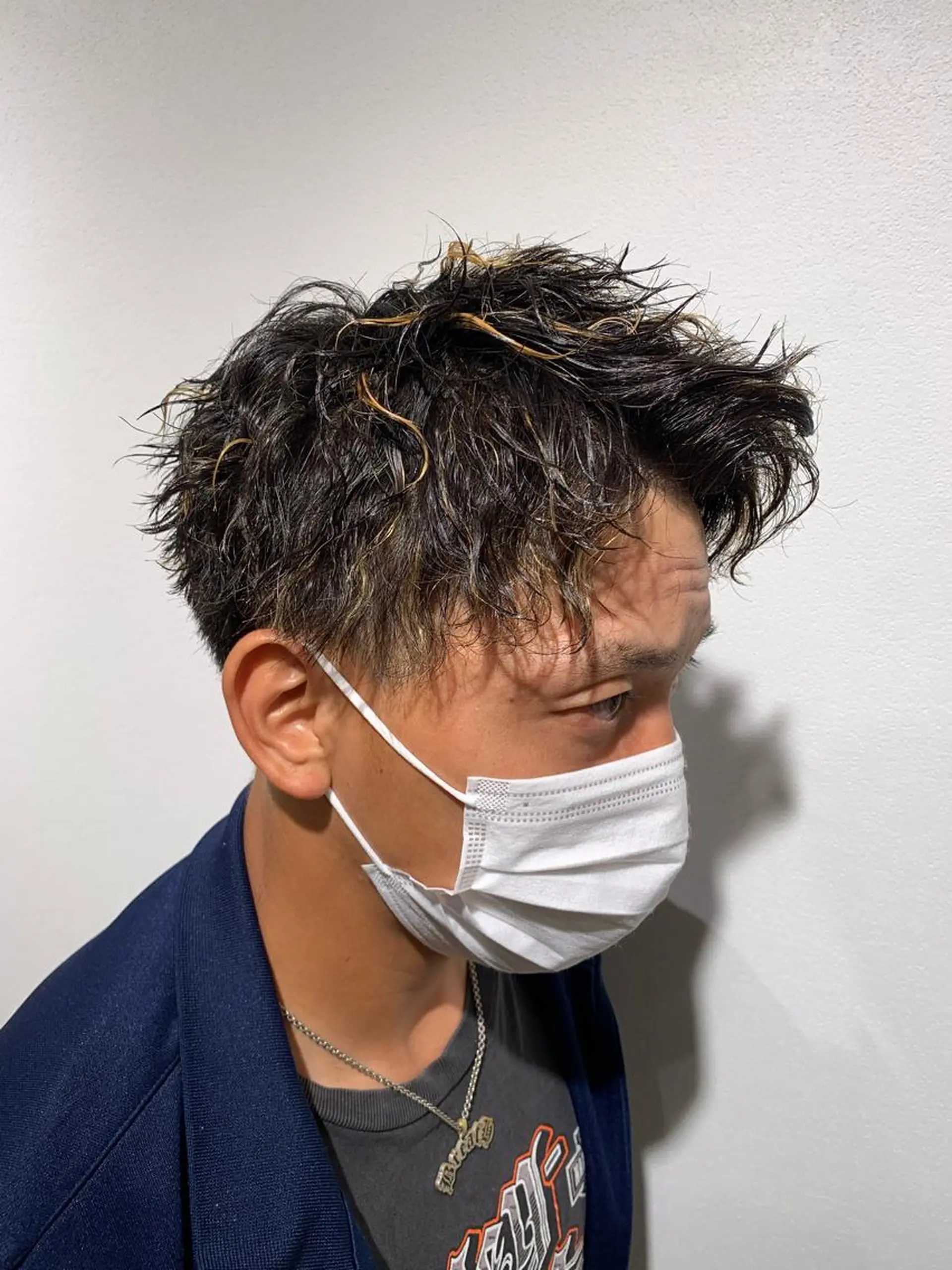 ショート パーマ メンズ カット パーマ 【メンズ特化美容師】 山﨑　凌のヘアスタイル