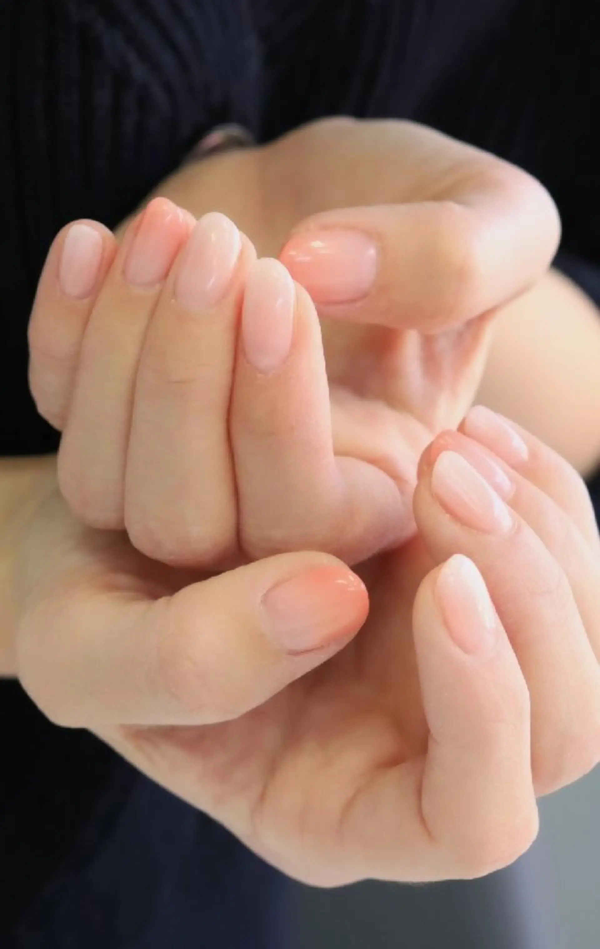 ネイル グラデーション 卒業式 ピンク ホワイト Nail Atelier B.のネイルデザイン
