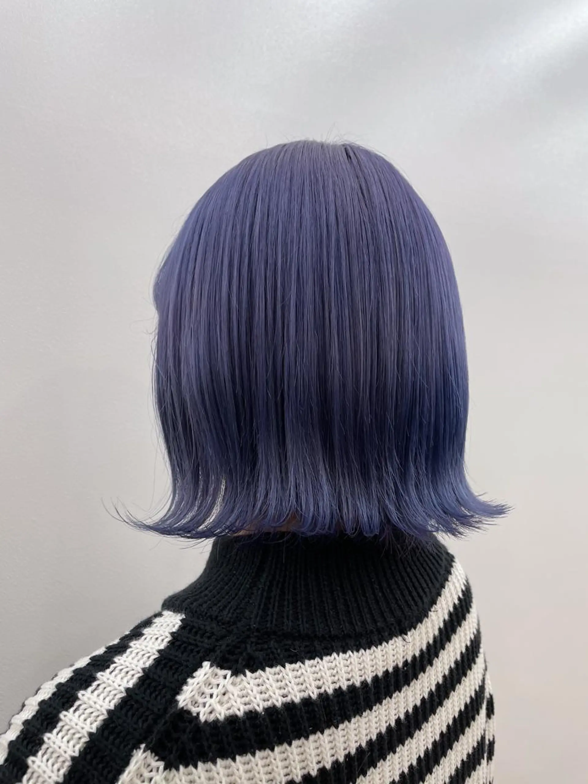 ショート カラー ヘアアレンジ ブルーカラー ブルーラベンダー ラベンダーカラー ヘアカラー トリートメント ボブ×柔らかいカラー 🌷misaki𓍼のヘアスタイル