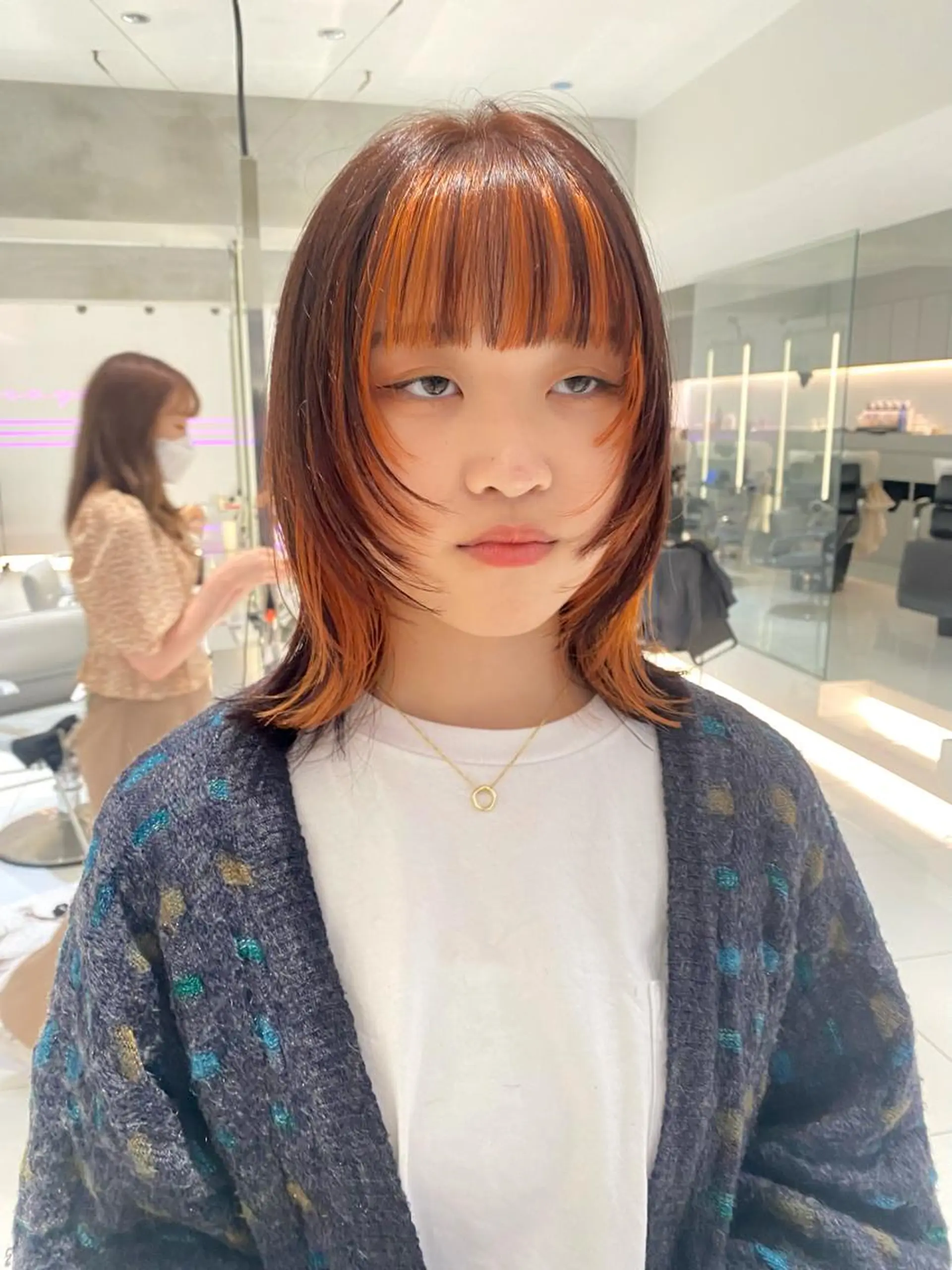 ミディアム すぎもと さき⚡️ レイヤー･*パーマのヘアスタイル