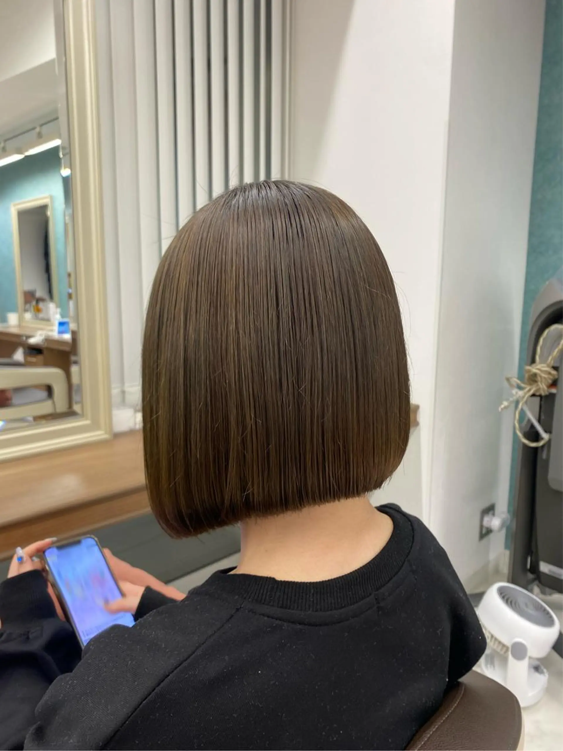 ミディアム カラー ブラウンカラー 透明感カラー オリーブブラウン カット ヘアカラー トリートメント 長妻莉央/縮毛矯正 髪質改善カラーのヘアスタイル