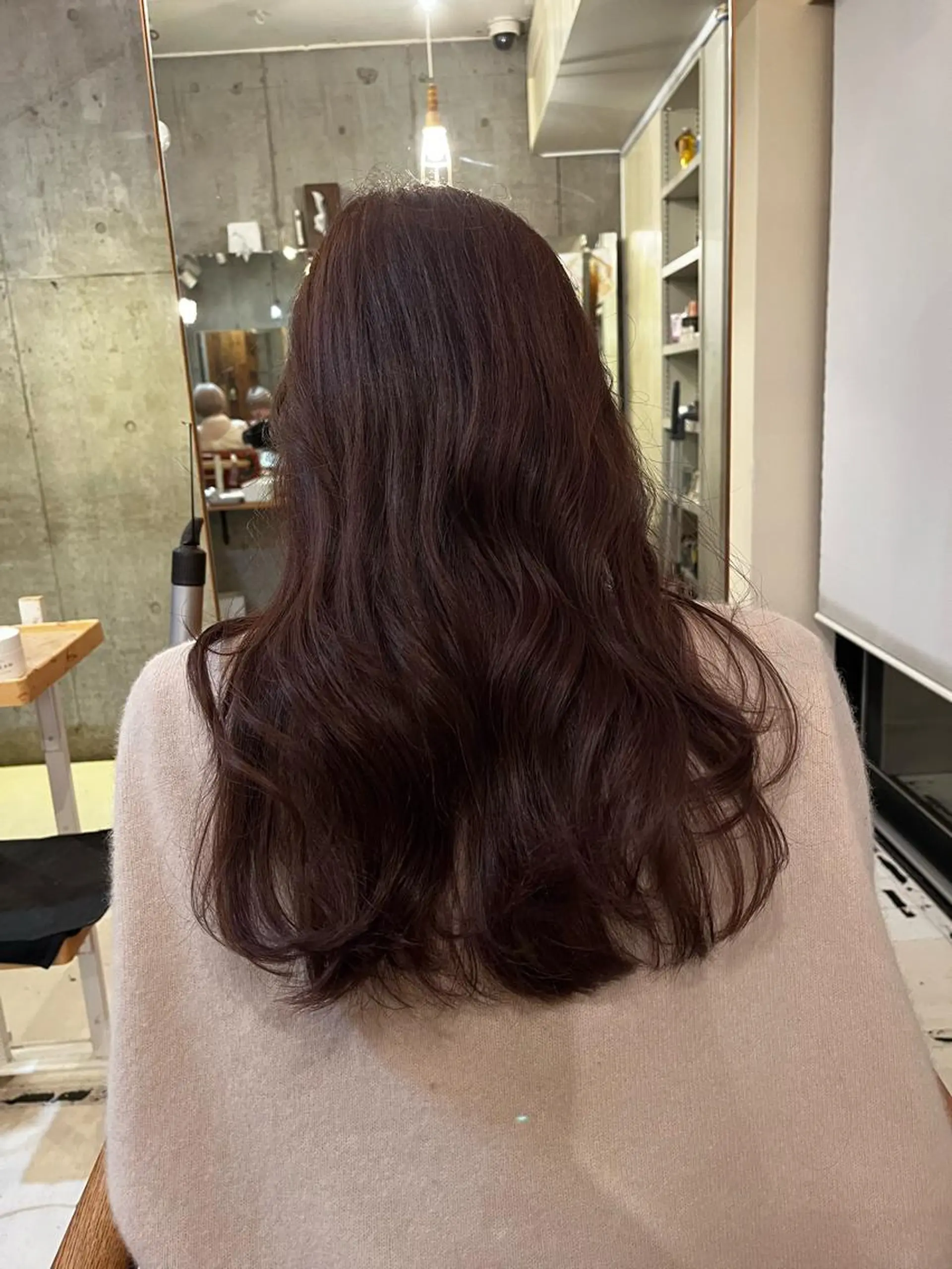 ロング ピンクブラウン 表参道レイヤーカット カオリのヘアスタイル