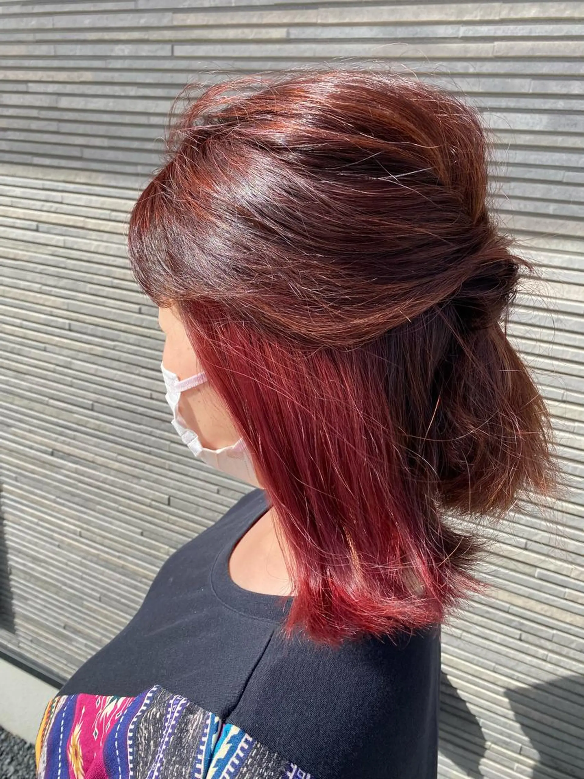 カラー ブリーチ インナーカラー ピンクカラー MIRYI ricoのヘアスタイル