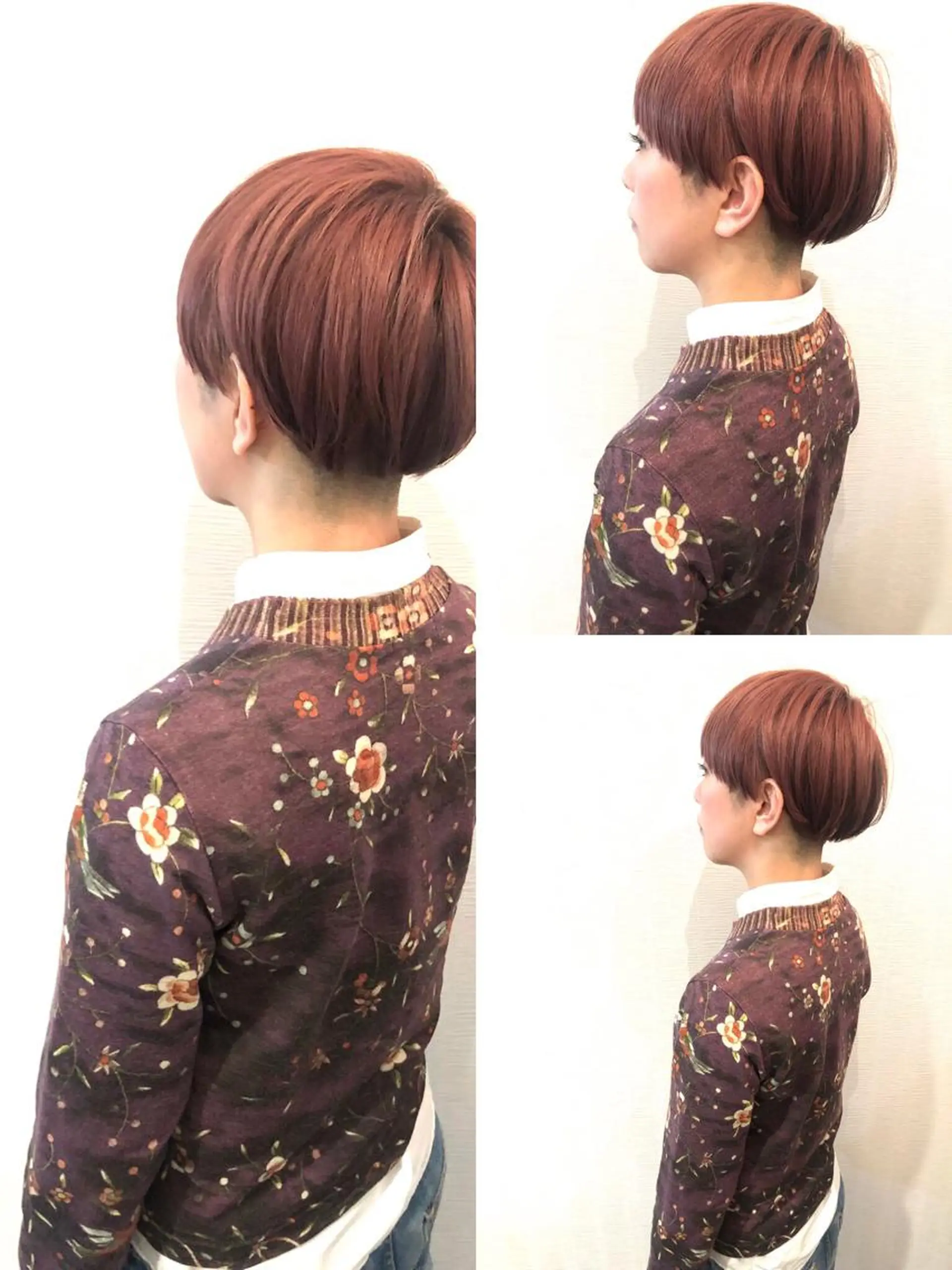 ショート カラー ヘアカラー トリートメント 平川 友希子のヘアスタイル