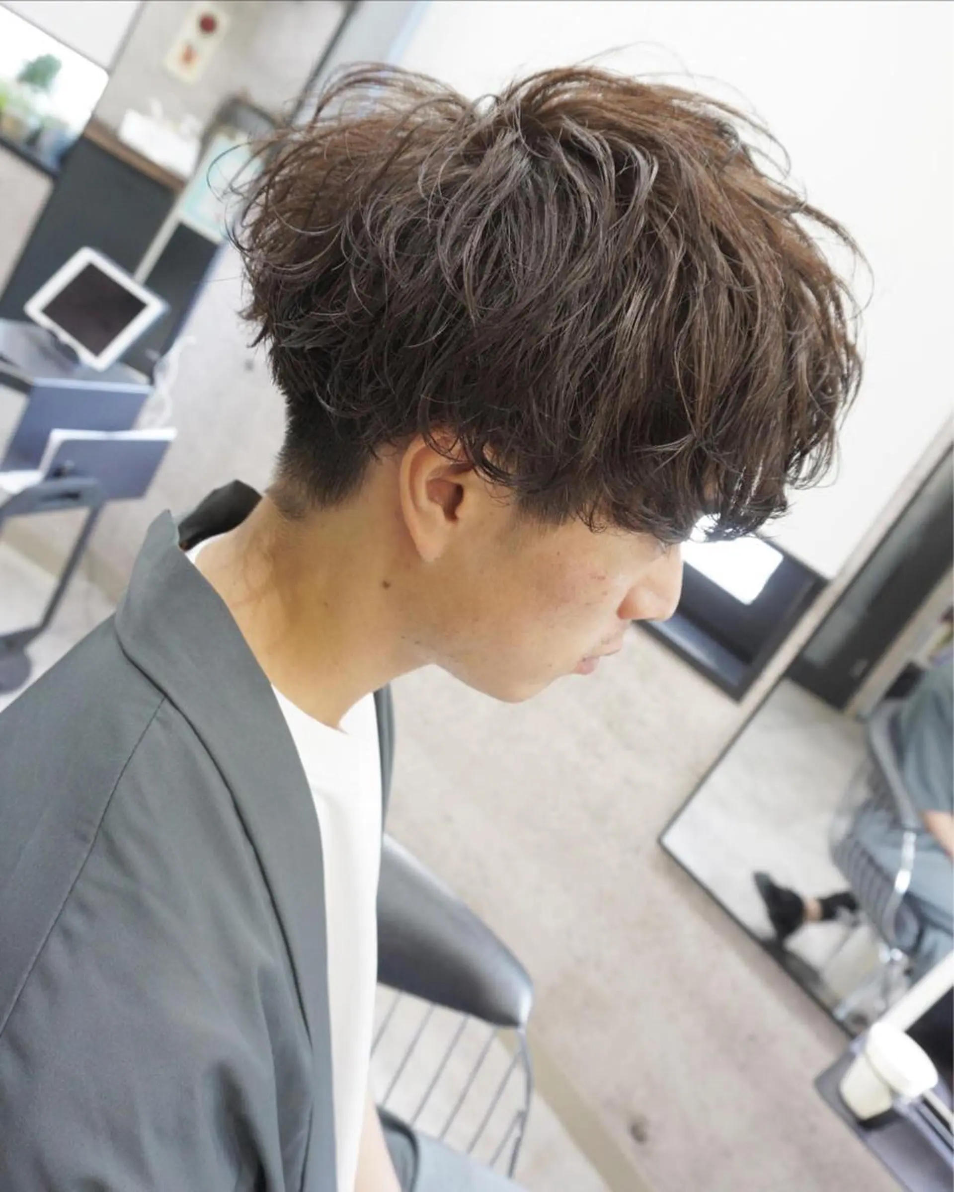 メンズ メンズパーマ カット ヘアカラー パーマ トリートメント hair teria ryu 大塚のヘアスタイル