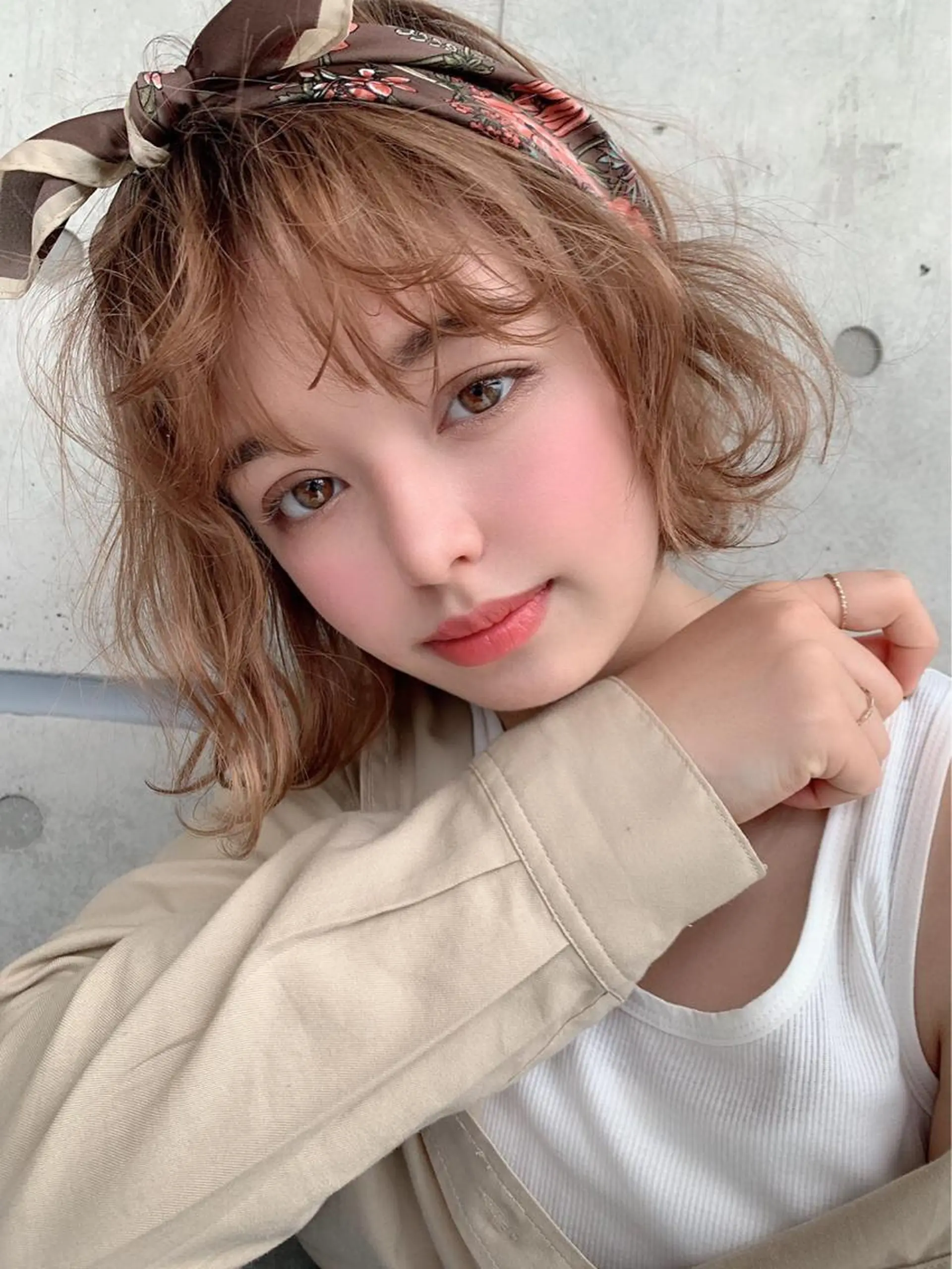 セミロング ヘアアレンジ 縮毛矯正/髪質改善/ ブリーチ毛/木元渓太のヘアスタイル