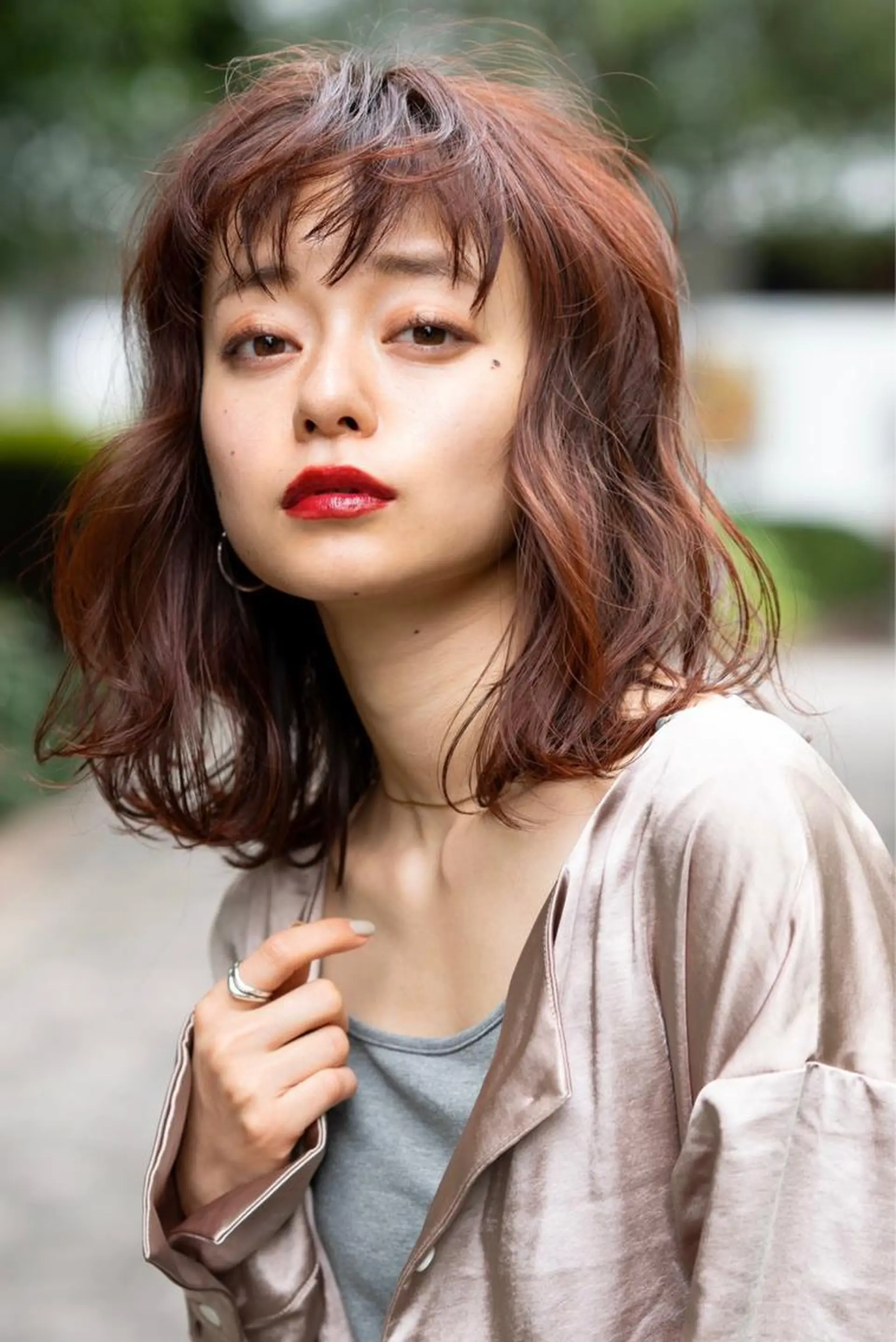 ミディアム カラー カット ヘアカラー トリートメント 🉐レイヤー/塩見 弘樹🉐渋谷のヘアスタイル