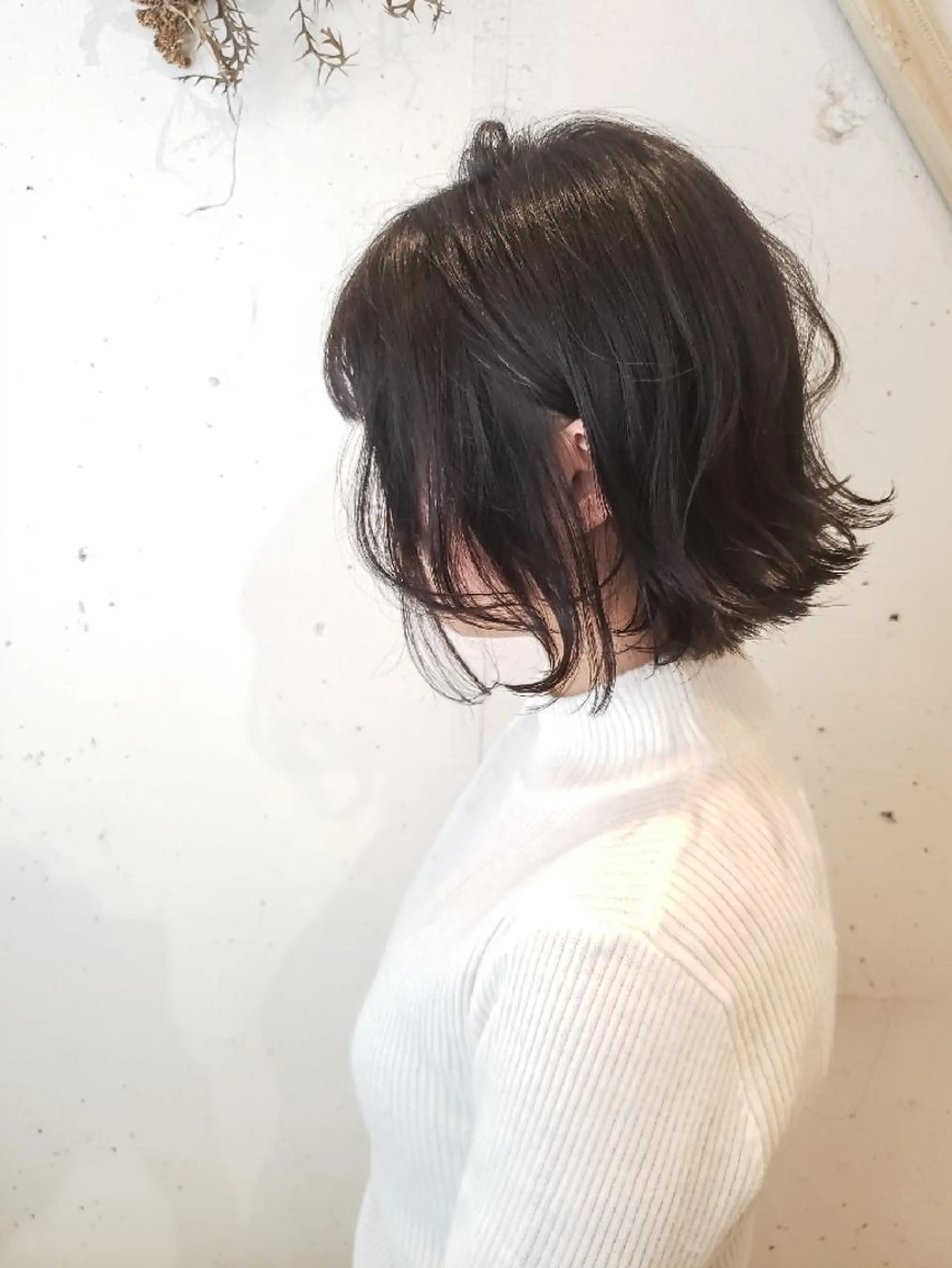 ミディアム 切りっぱなしボブ ボブ カット 尾野 恭平のヘアスタイル