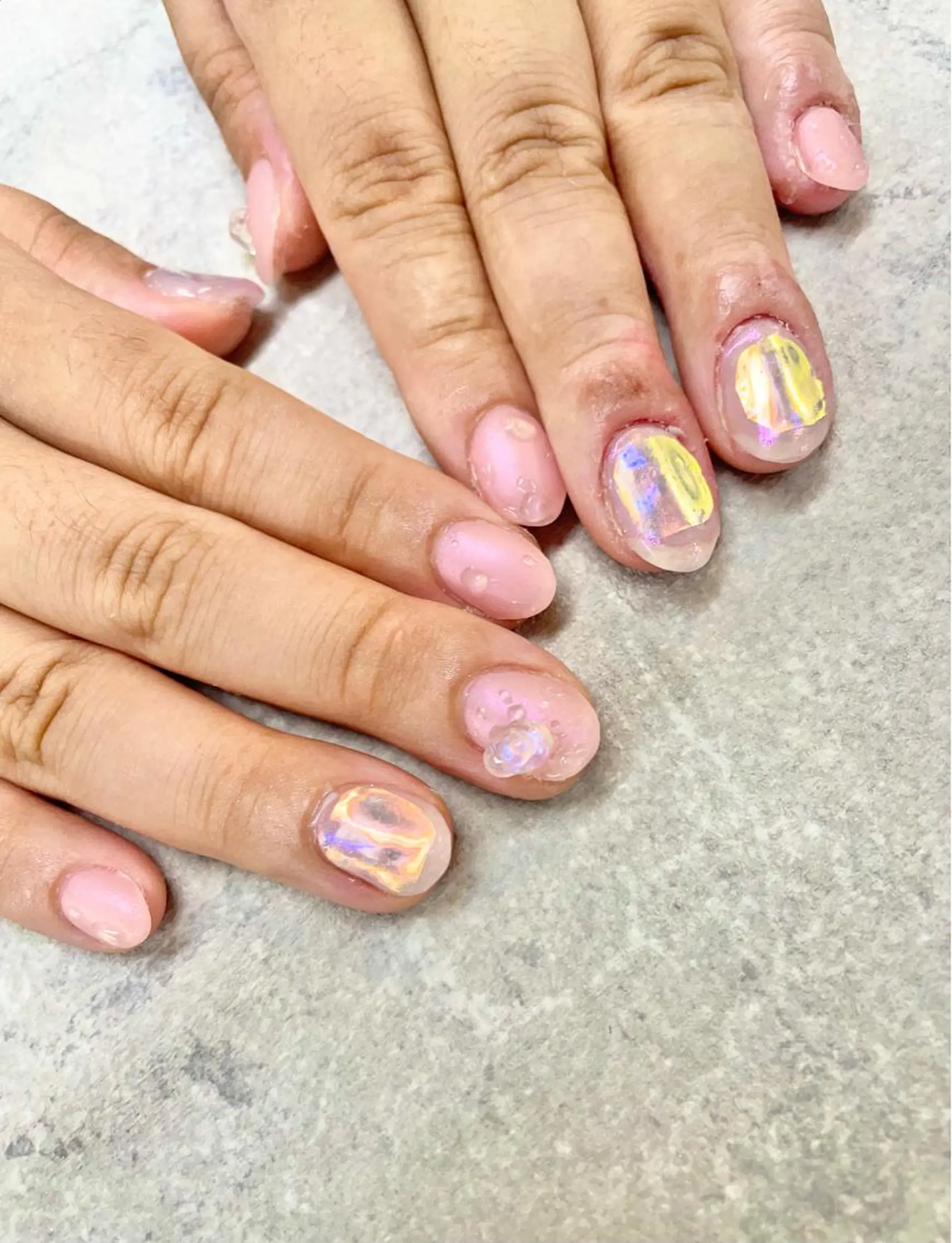 ネイル イースター フットネイル フレンチネイル ジェルネイル ガラスフレンチ ハンドネイル .N YUKIのネイルデザイン