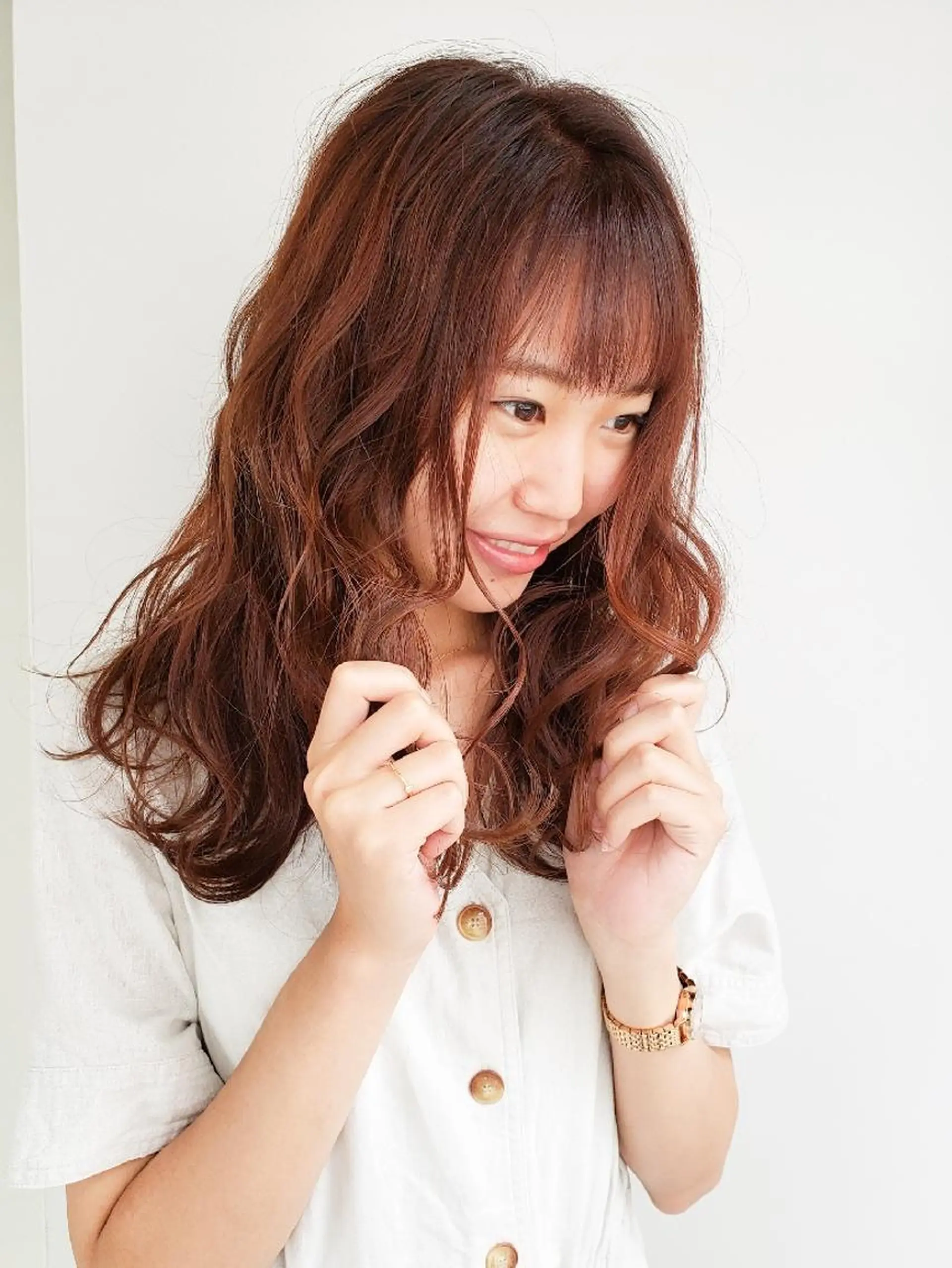 セミロング パーマ カット パーマ トリートメント 美髪⭐︎髪質改善 井上 康司のヘアスタイル