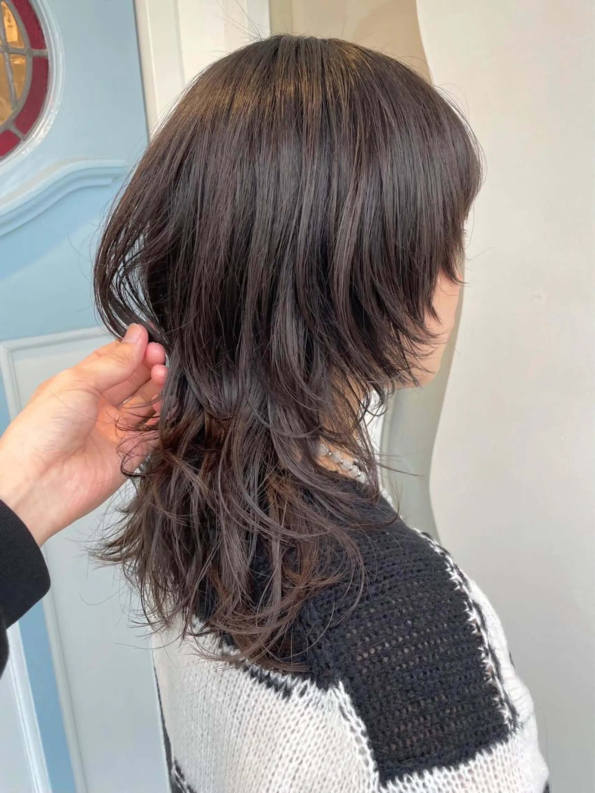 セミロング 顔まわりレイヤー レイヤーカット ウルフカット ウルフレイヤー 🐺高椋 海/ウルフ/レイヤーのヘアスタイル