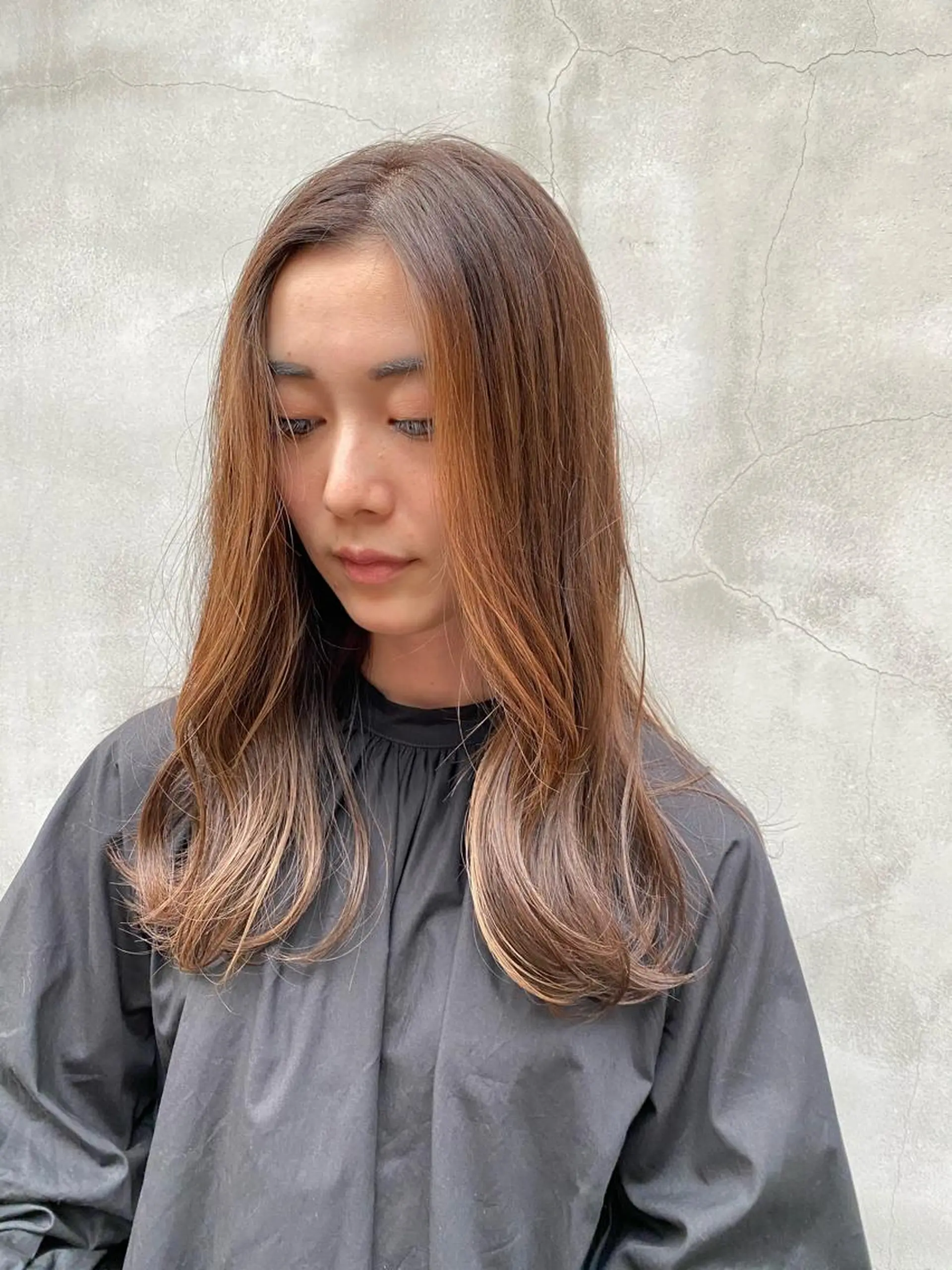 ロング カラー ロング トリートメント ヘアカラー トリートメント saki🌼ボブ× 透明感カラー🌼のヘアスタイル