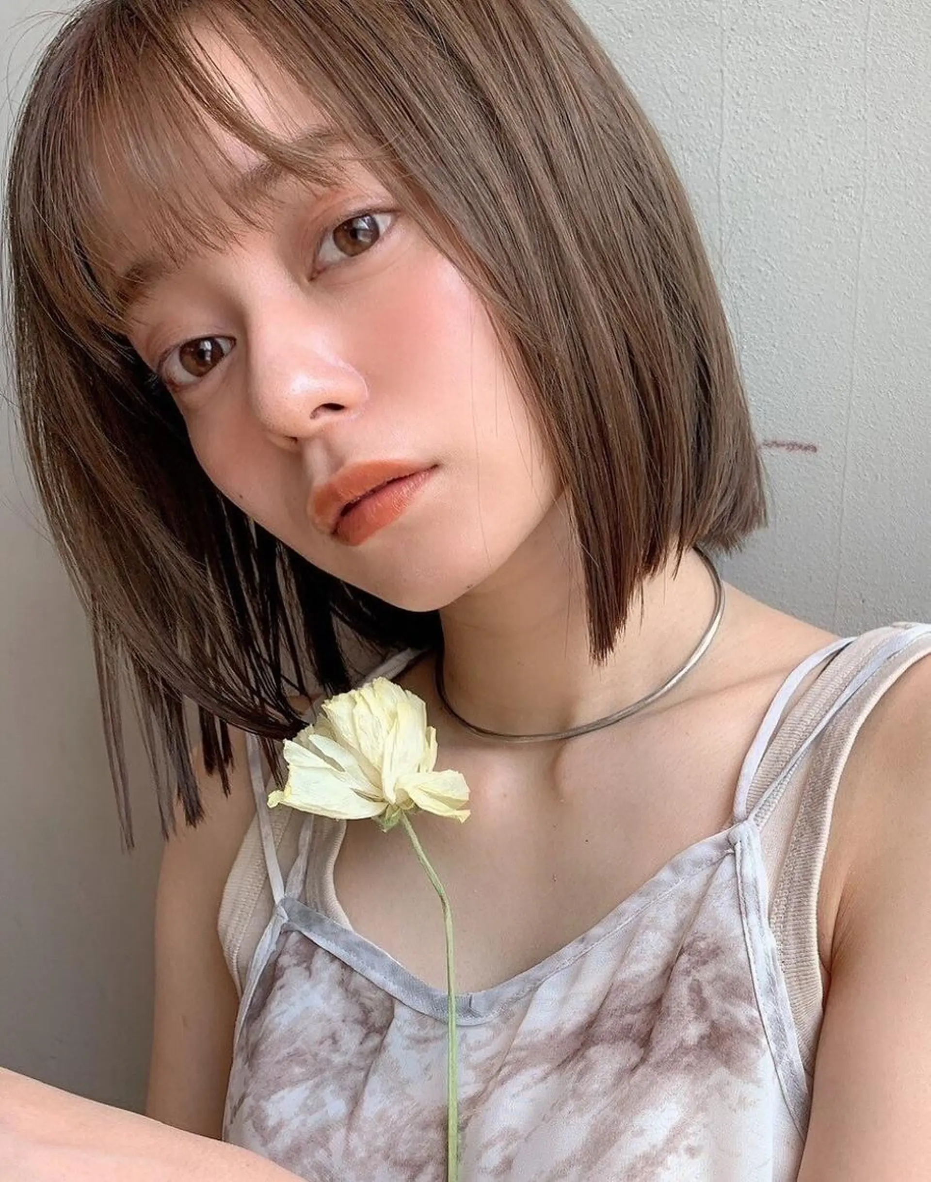 ミディアム カット ヘアカラー トリートメント WILLOW 京橋のヘアスタイル