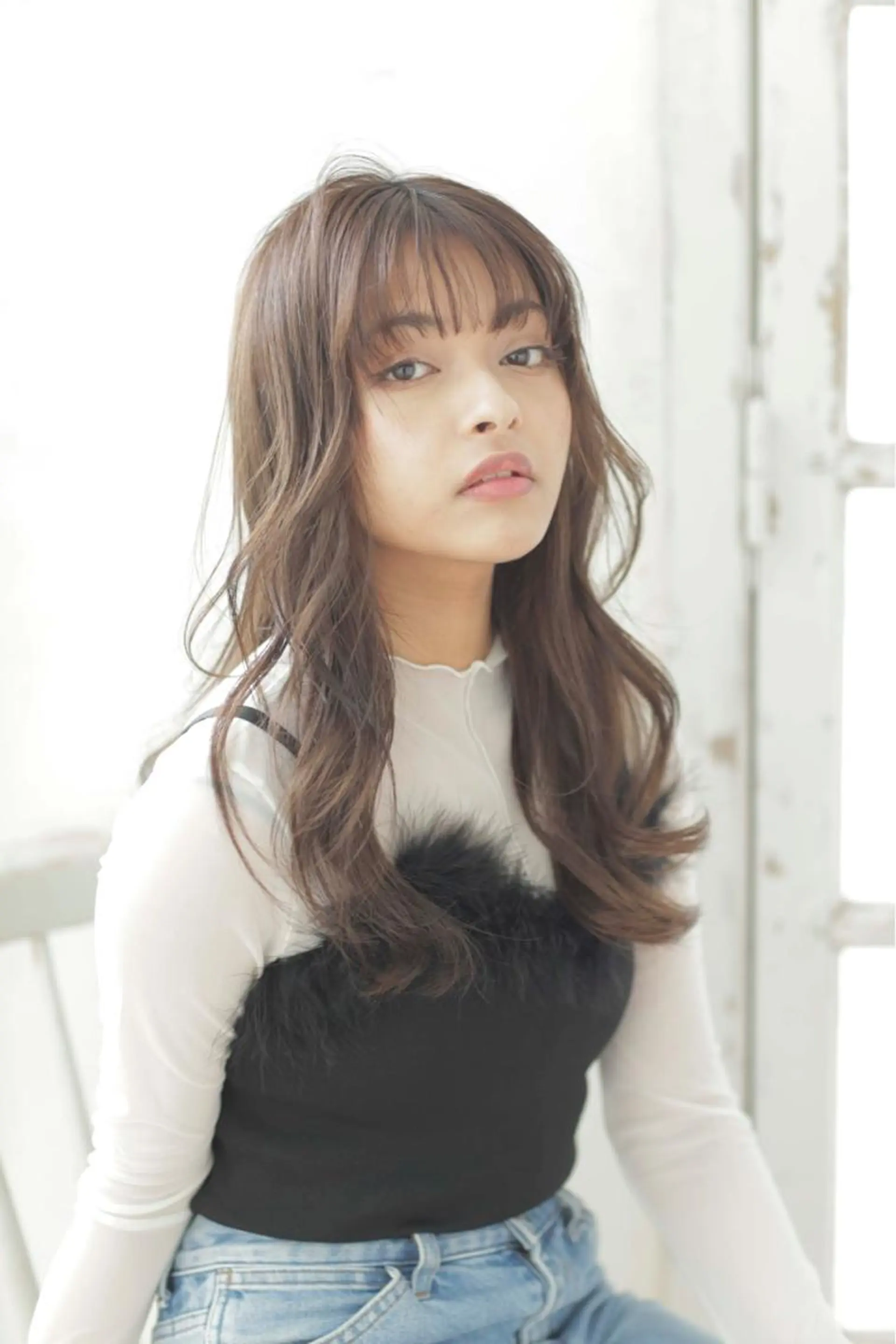 ロング カラー カット トリートメント 中井 一葉のヘアスタイル