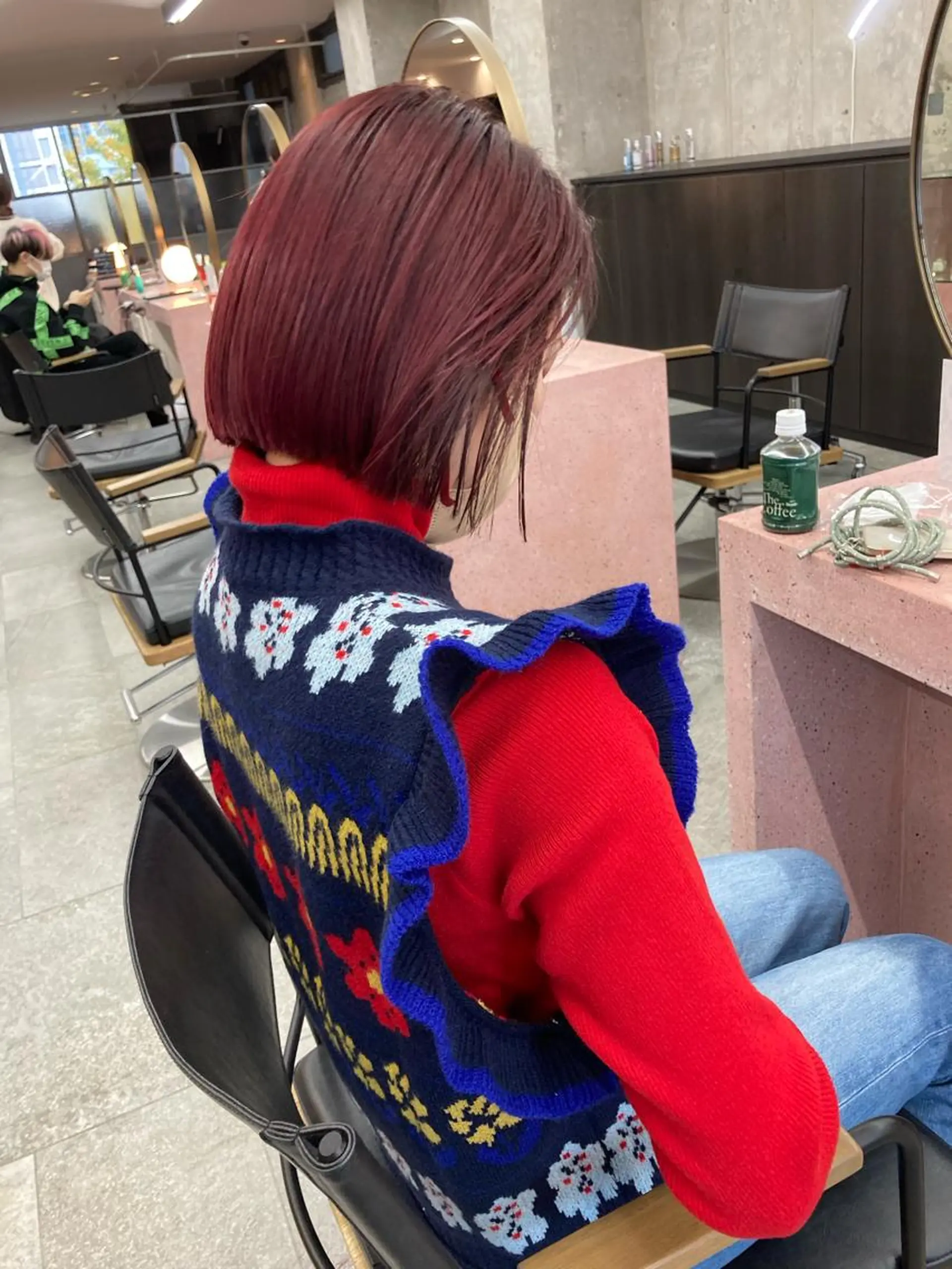 ミディアム カラー ピンクカラー バイオレットカラー カット ヘアカラー トリートメント 小木曽智美 /ボブ/ショートのヘアスタイル