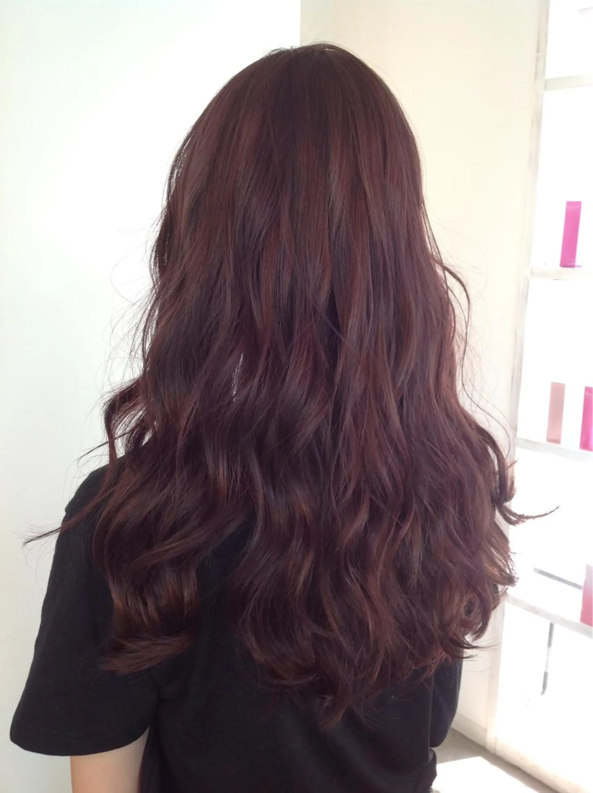 ロング カラー ピンクカラー バイオレットカラー 榎園 由美のヘアスタイル