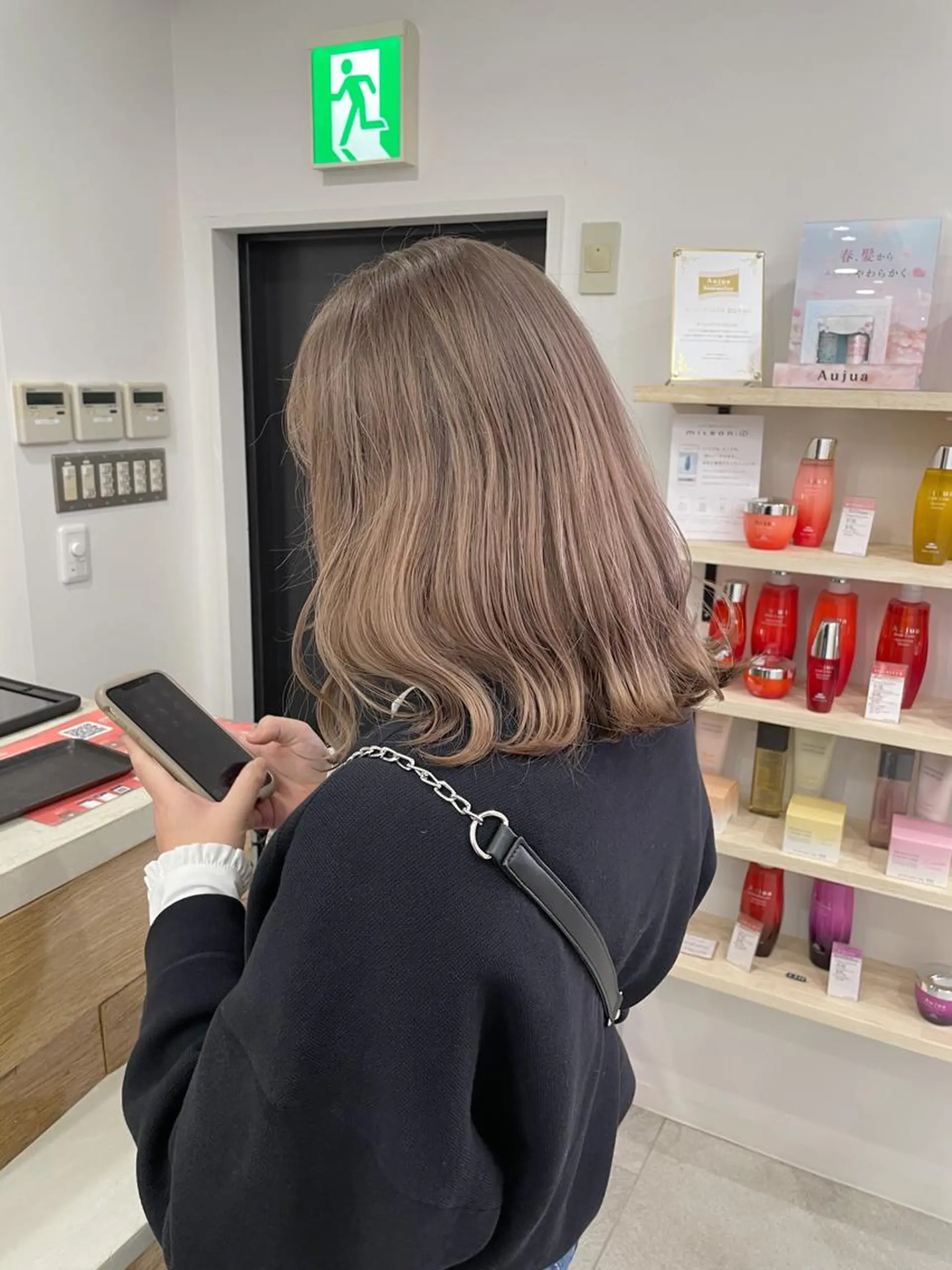 ミディアム カラー 飯塚 青空のヘアスタイル