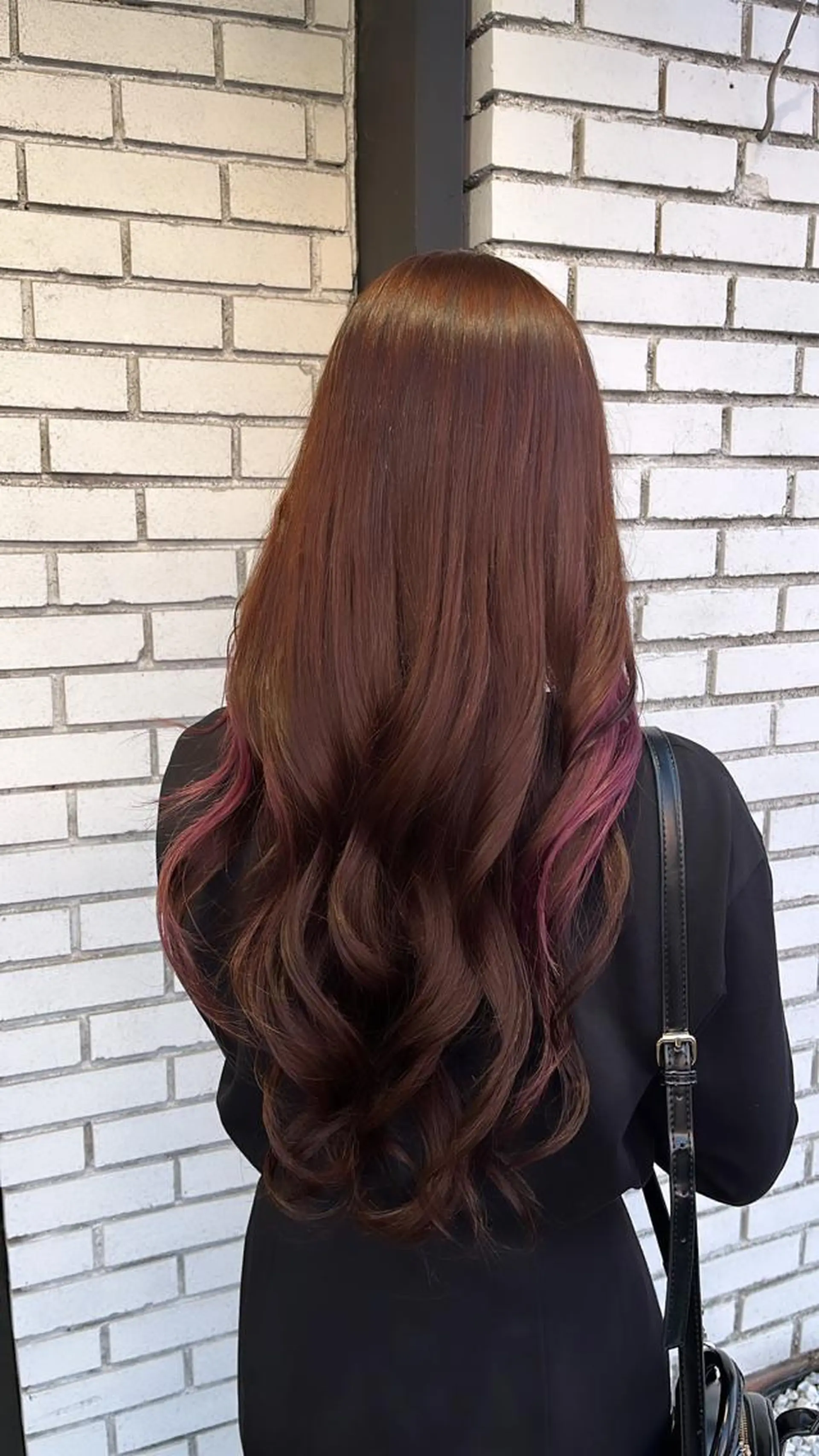 ロング カラー ヘアアレンジ ブラウンカラー ピンクカラー ピンクブラウン mer.. ゆらのヘアスタイル