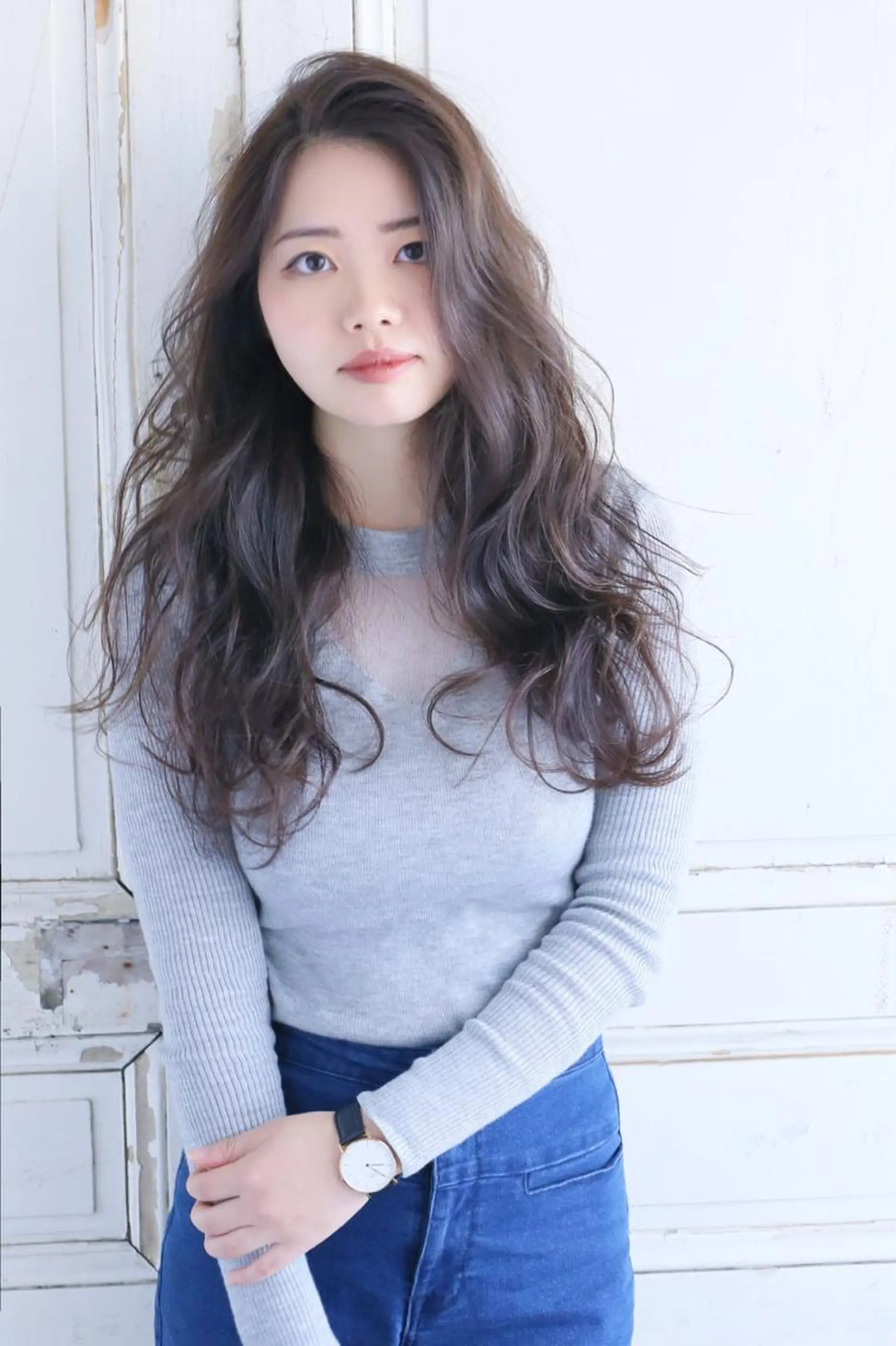 ロング カット ヘアカラー トリートメント 難波 茜のヘアスタイル