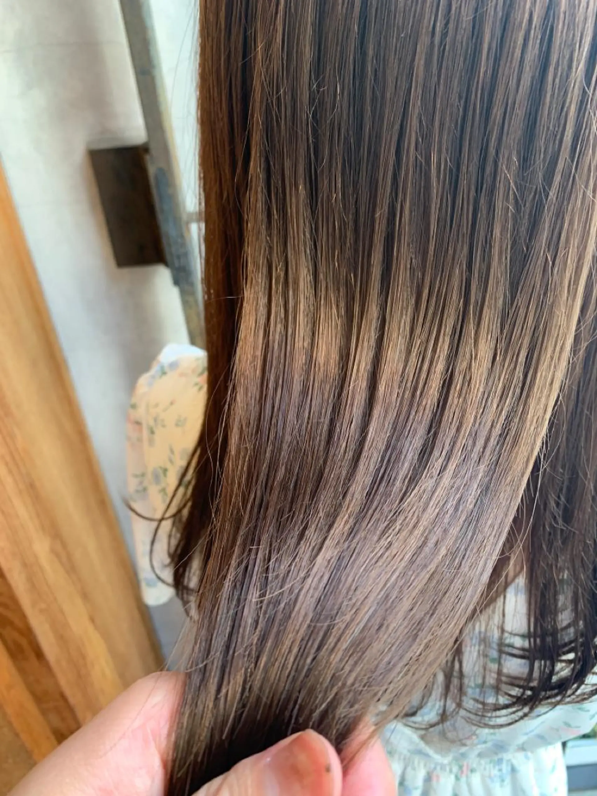 ロング カット ヘアカラー トリートメント 艶髪color💎髪 質改善ストレート大吉のヘアスタイル
