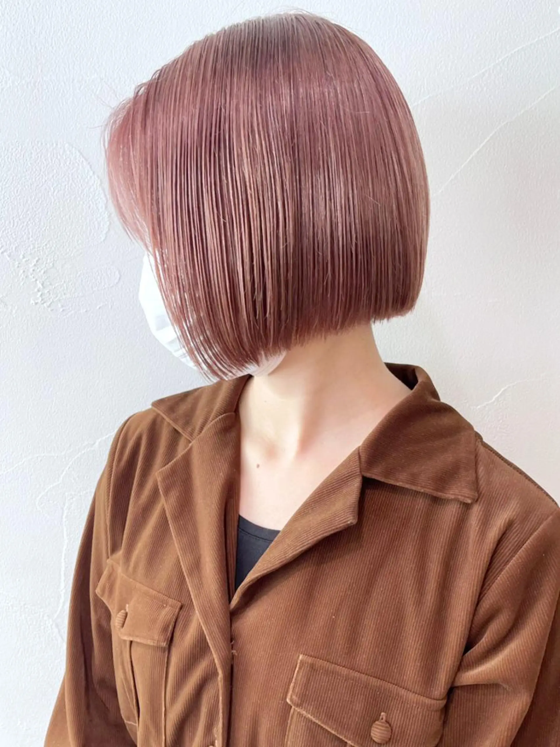 ミディアム カラー パーマ ヘアアレンジ ピンクカラー ボブ ITbyALBUM 八王子店のヘアスタイル